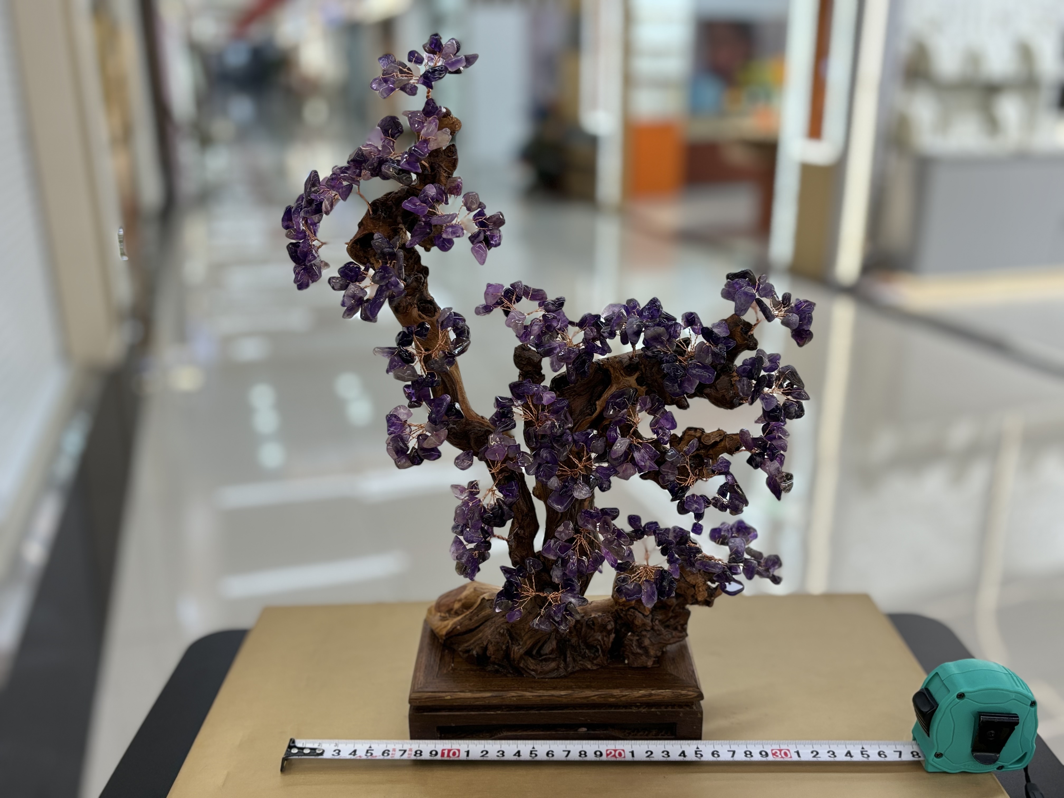 Natural amatista árbol de la exhibición hogar sala de estar puerta de la empresa recepción hacer dinero sacudiendo el dinero casa de la ciudad inauguración de la casa regalos -4 details Picture