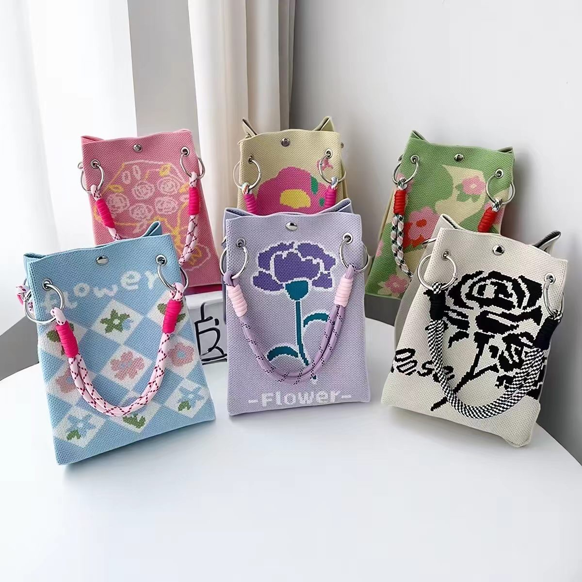 Вязаные узкие узкие сумочки, модные дамские сумочки с одной плечевой сумкой, спортивная сумка с одним плечевым пакетом, многофункциональная сумка, новая мода Specification image