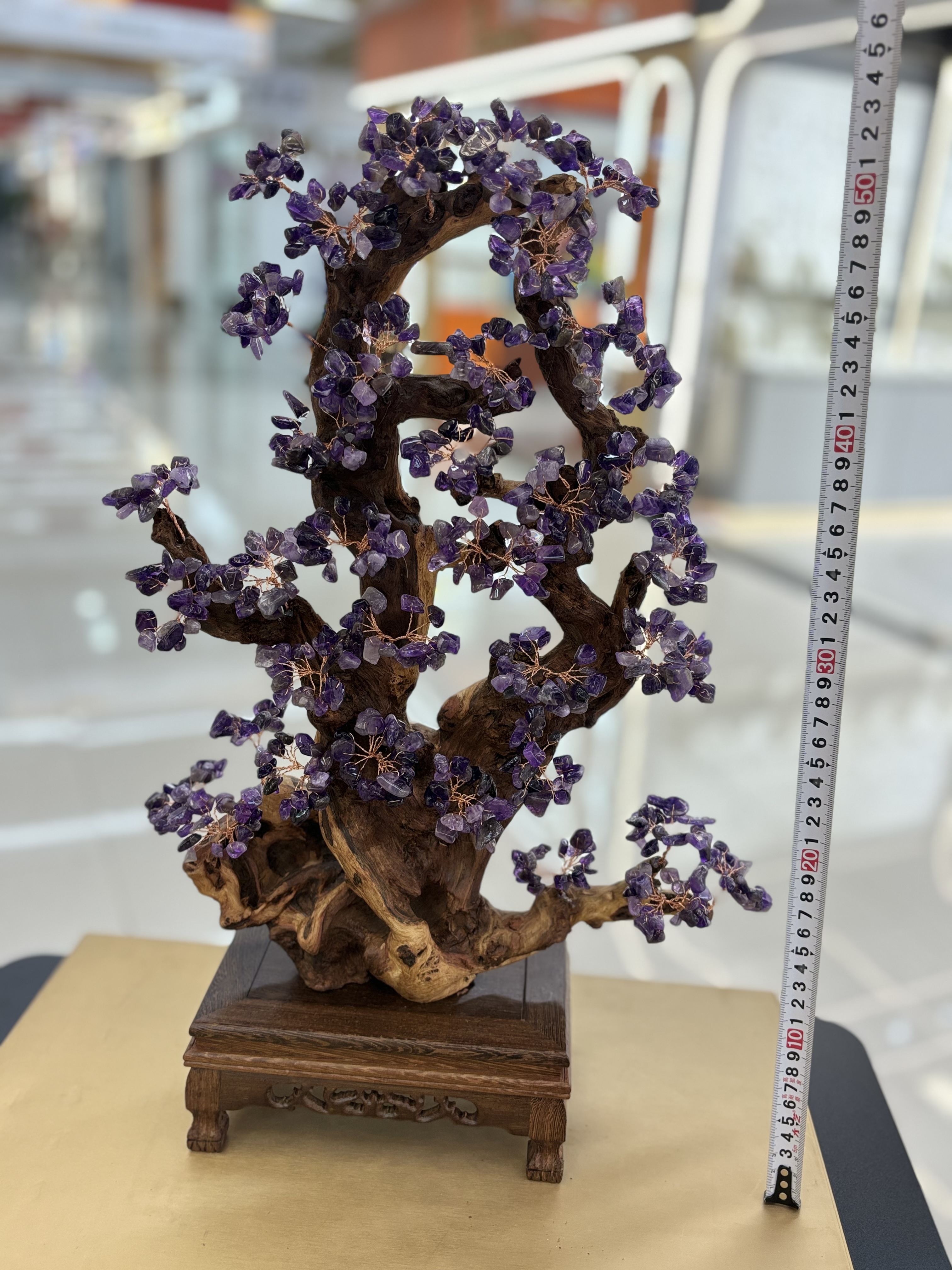Natural amethyst tree ornaments for home living room, entrance hall, company front desk, attracting wealth, shaking money, warding off evil spirits, housewarming and opening ceremony gifts -5 detail image 3