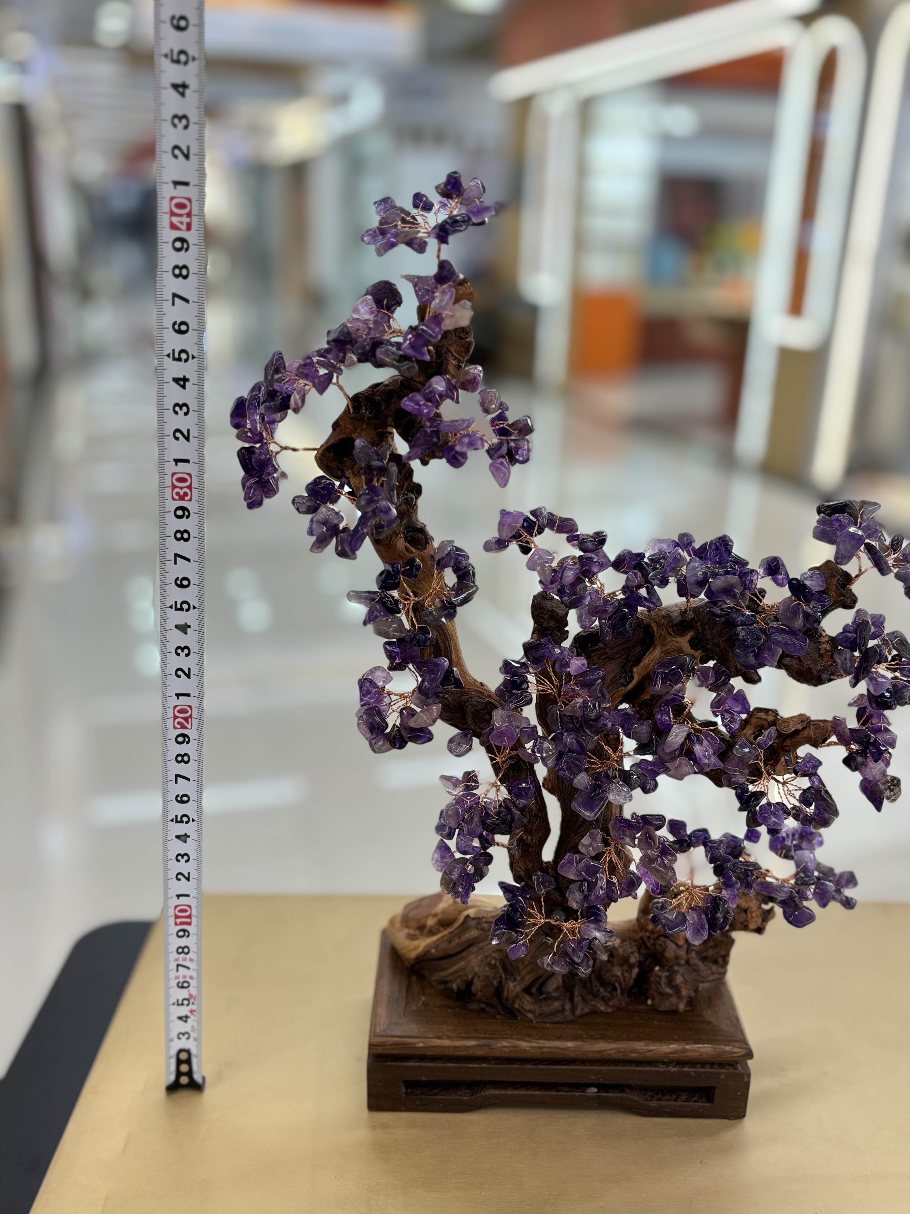 Natural amatista árbol de la exhibición hogar sala de estar puerta de la empresa recepción hacer dinero sacudiendo el dinero casa de la ciudad inauguración de la casa regalos -4 Specification image