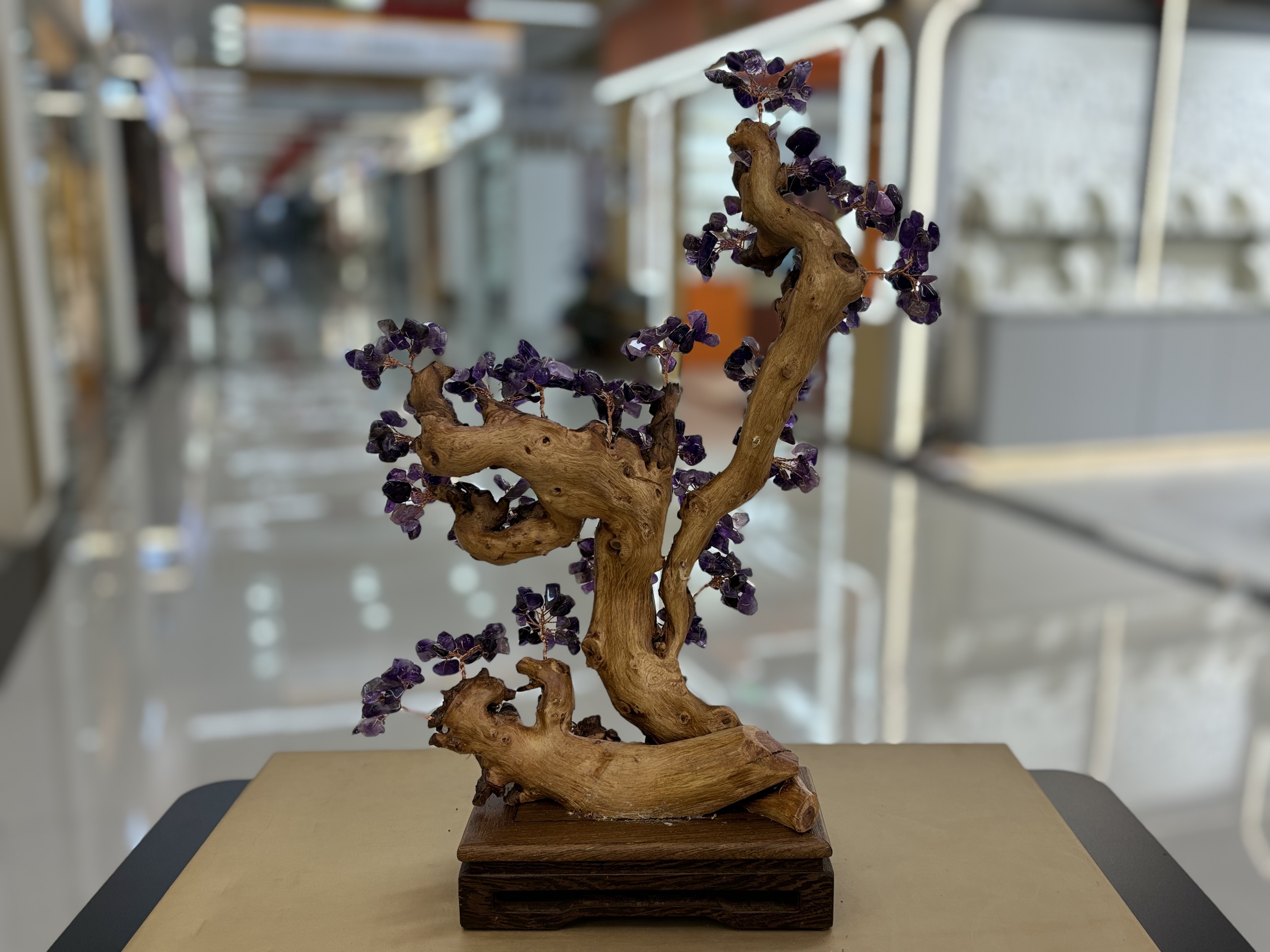 Natural amatista árbol de la exhibición hogar sala de estar puerta de la empresa recepción hacer dinero sacudiendo el dinero casa de la ciudad inauguración de la casa regalos -4 Application Scenario