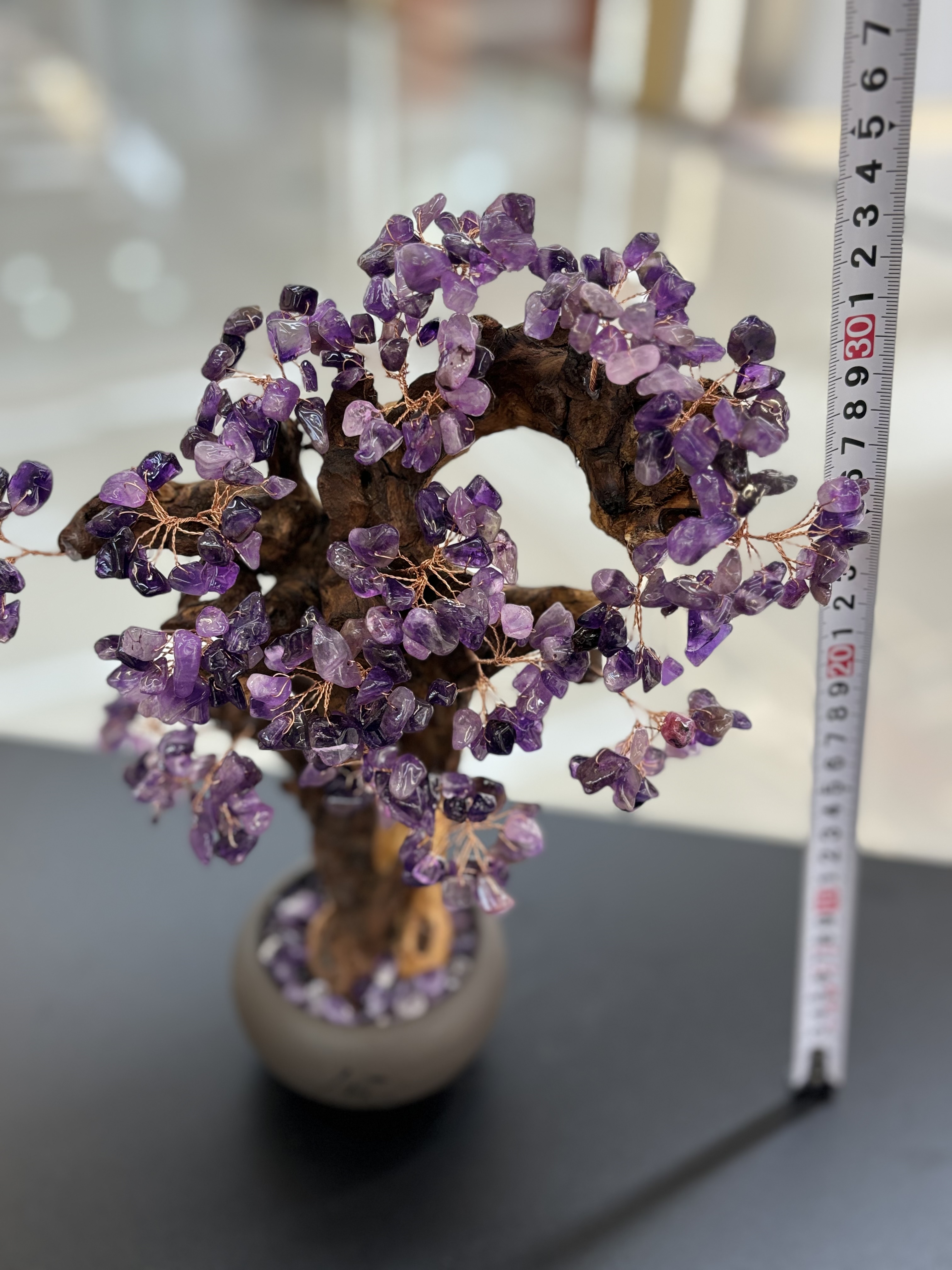 Natural amethyst tree ornaments for home living room, entrance hall, company front desk, attracting wealth, shaking money, warding off evil spirits, housewarming and opening ceremony gifts -17 detail image 9