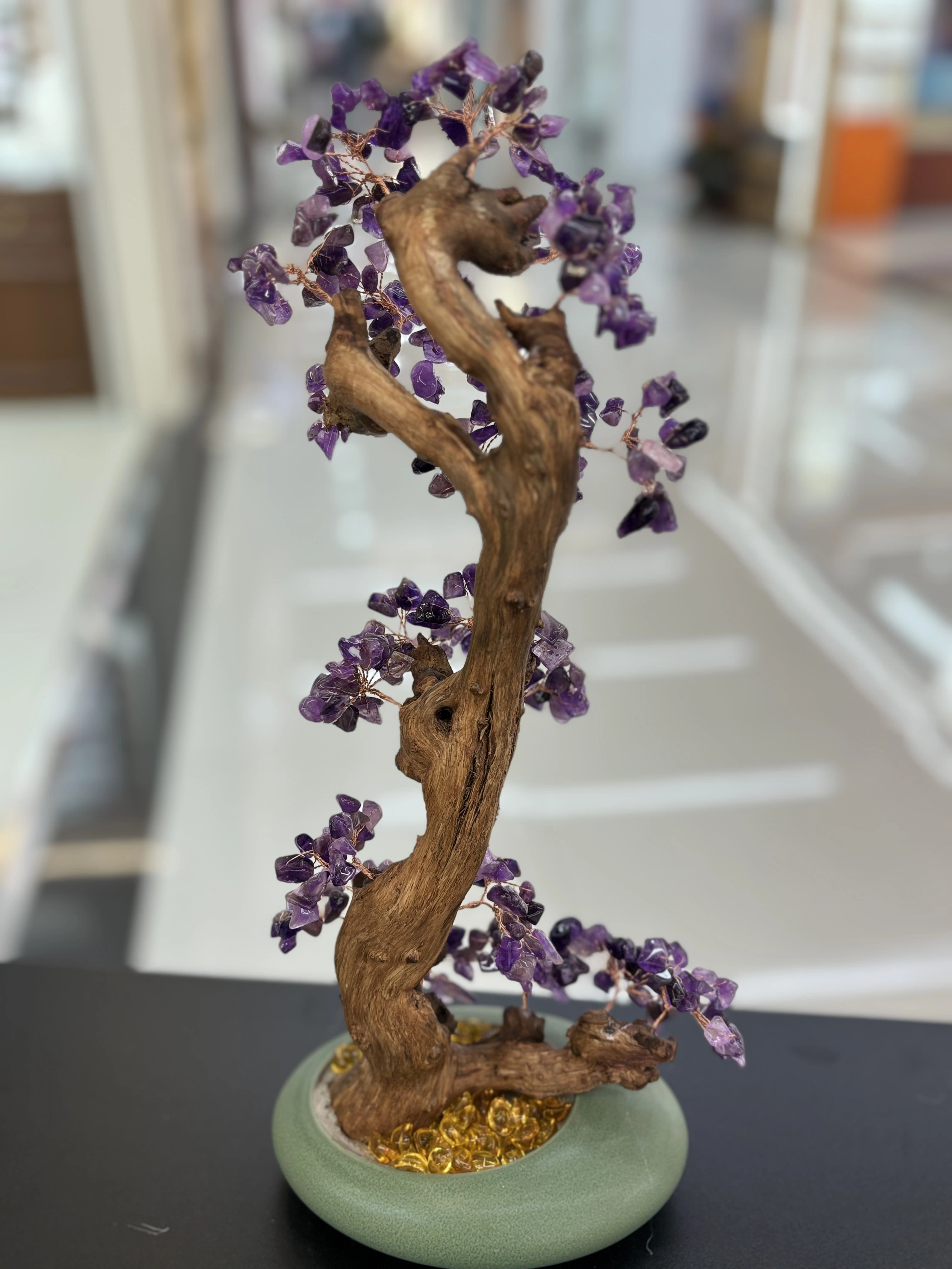 Natural amethyst tree ornaments for home living room, entrance hall, company front desk, attracting wealth, shaking money, warding off evil spirits, housewarming and opening ceremony gifts -21 detail image 5