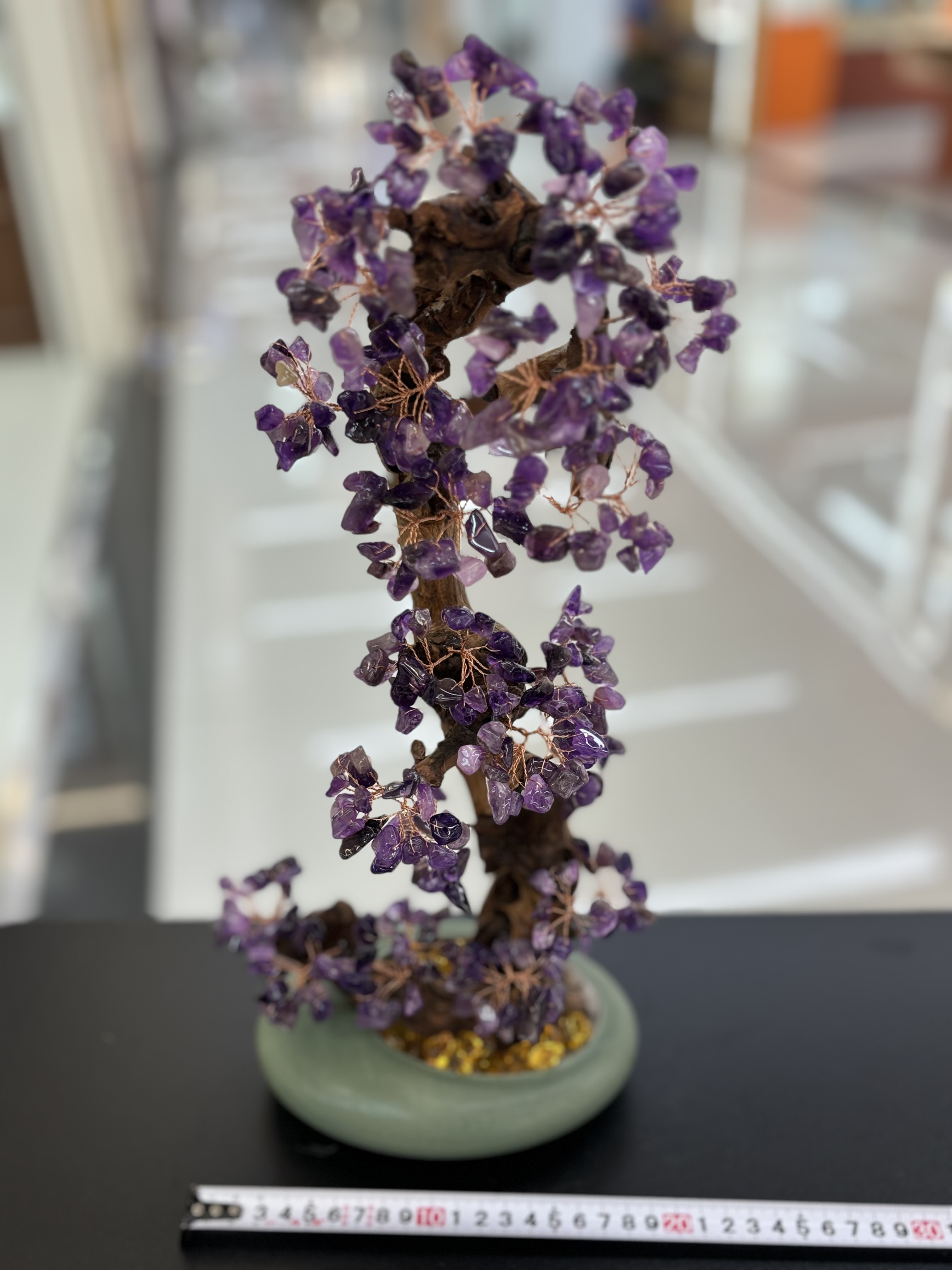 Natural amethyst tree ornaments for home living room, entrance hall, company front desk, attracting wealth, shaking money, warding off evil spirits, housewarming and opening ceremony gifts -21 detail image 6
