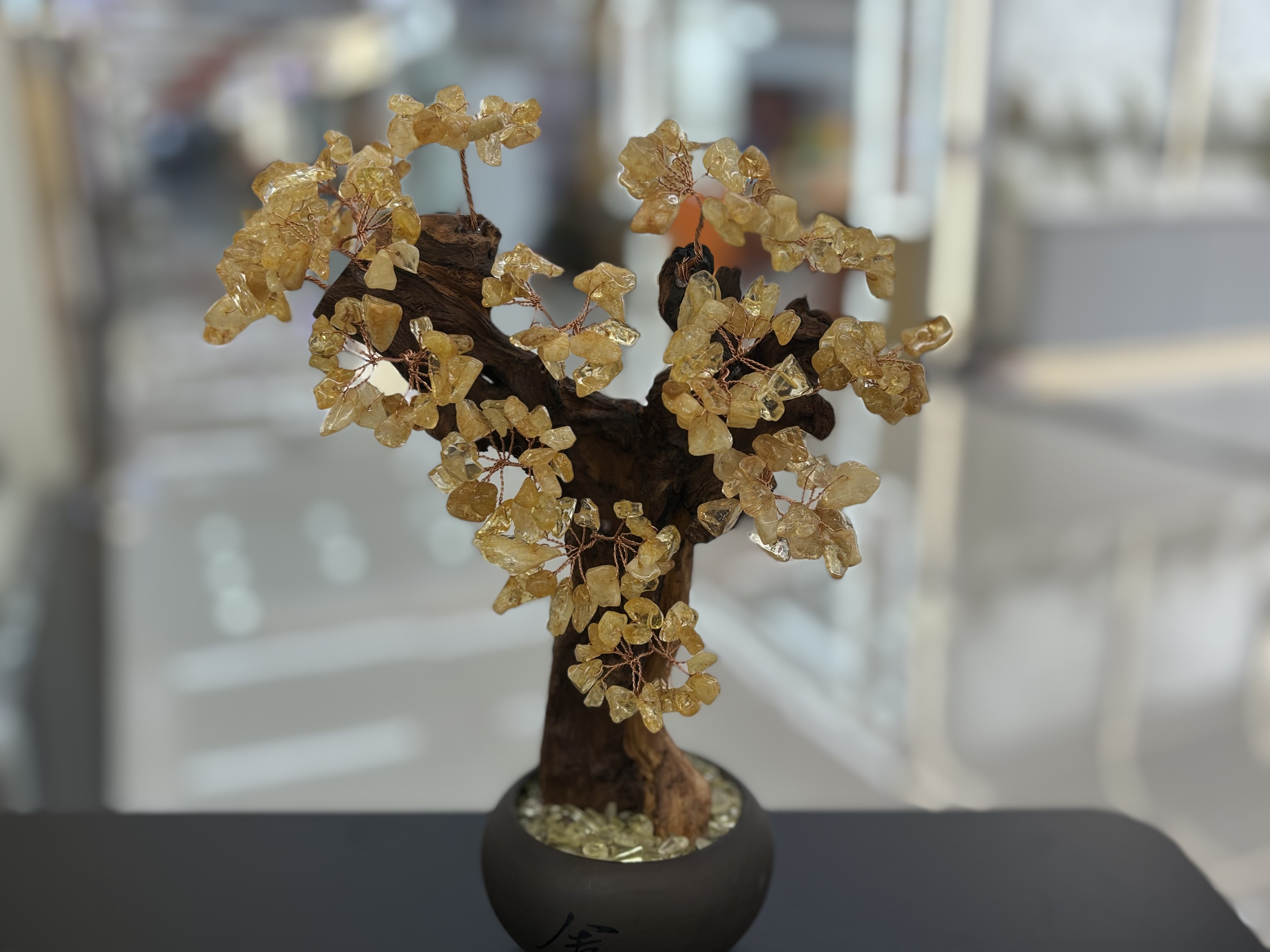 Natural citrino truco rico árbol de cosechadoras casa gabinete de vino tienda de xuan guang apertura de la empresa regalos decoración decoración estilo chino -12 detail image 3