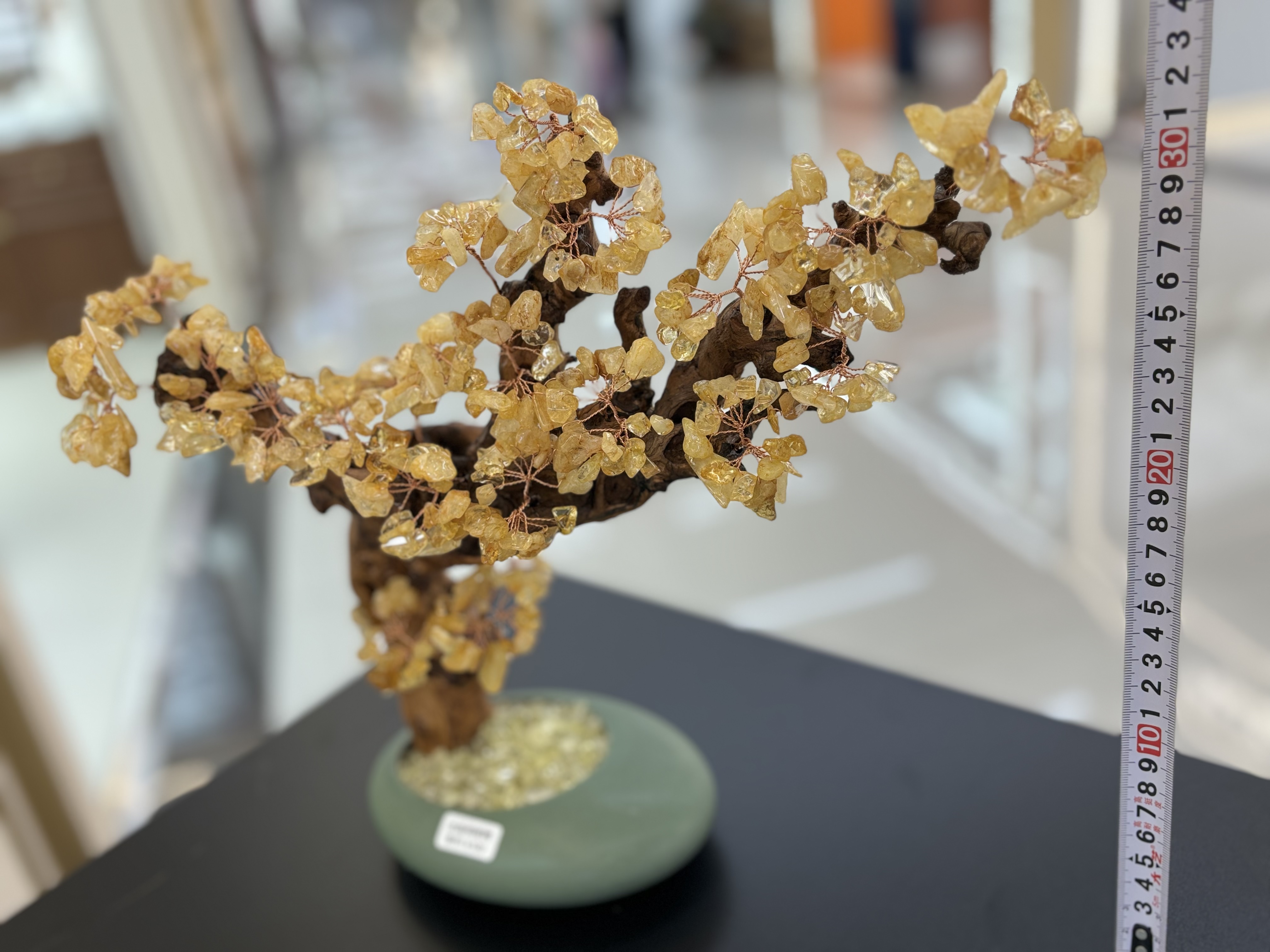 Natural topaze árbol de la fortuna hogar sala de estar zhi qi donglai fortuna decoraciones abrir regalos árbol de la fortuna -8 detail image 6