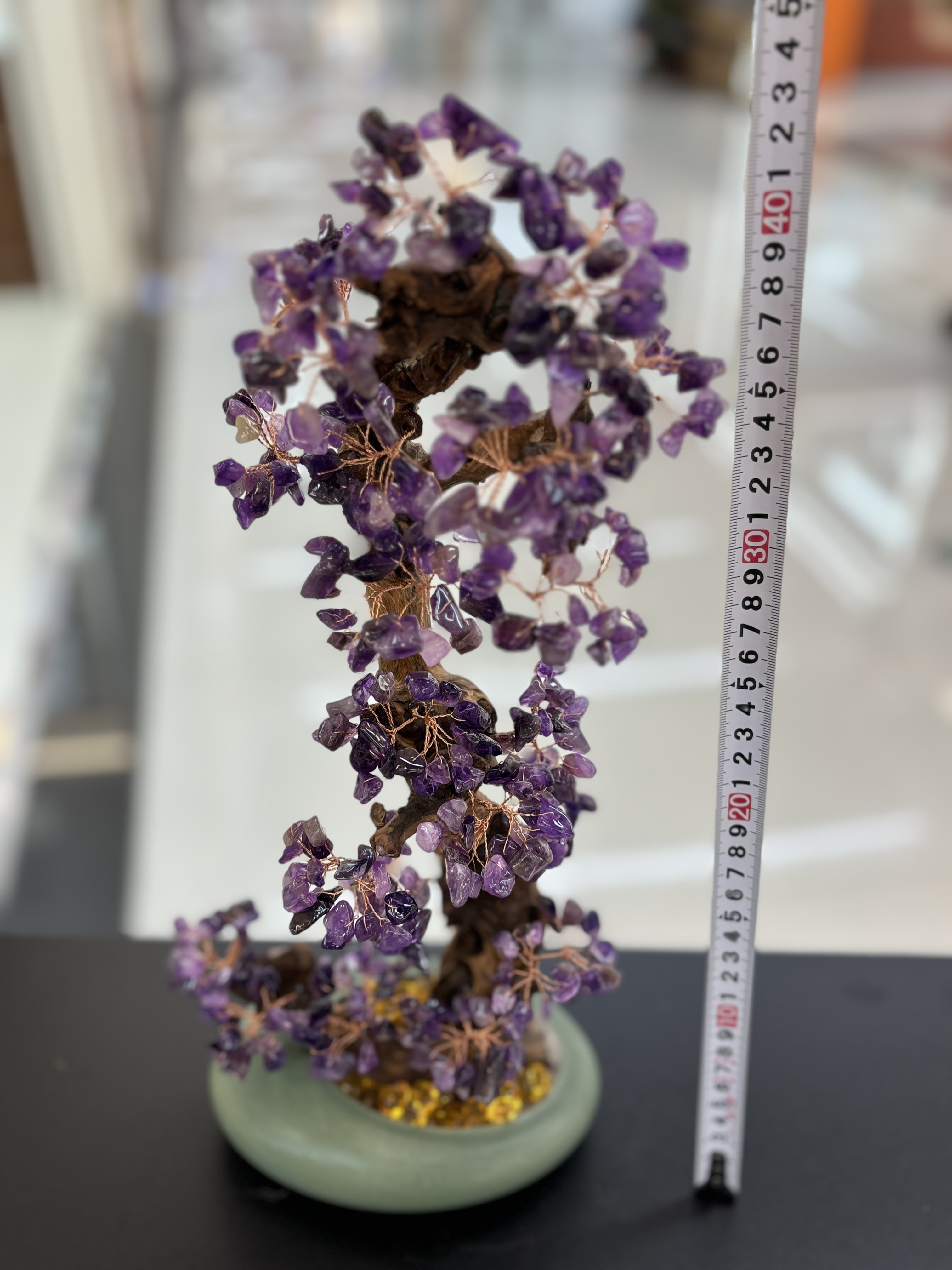 Natural amethyst tree ornaments for home living room, entrance hall, company front desk, attracting wealth, shaking money, warding off evil spirits, housewarming and opening ceremony gifts -21 detail image 7