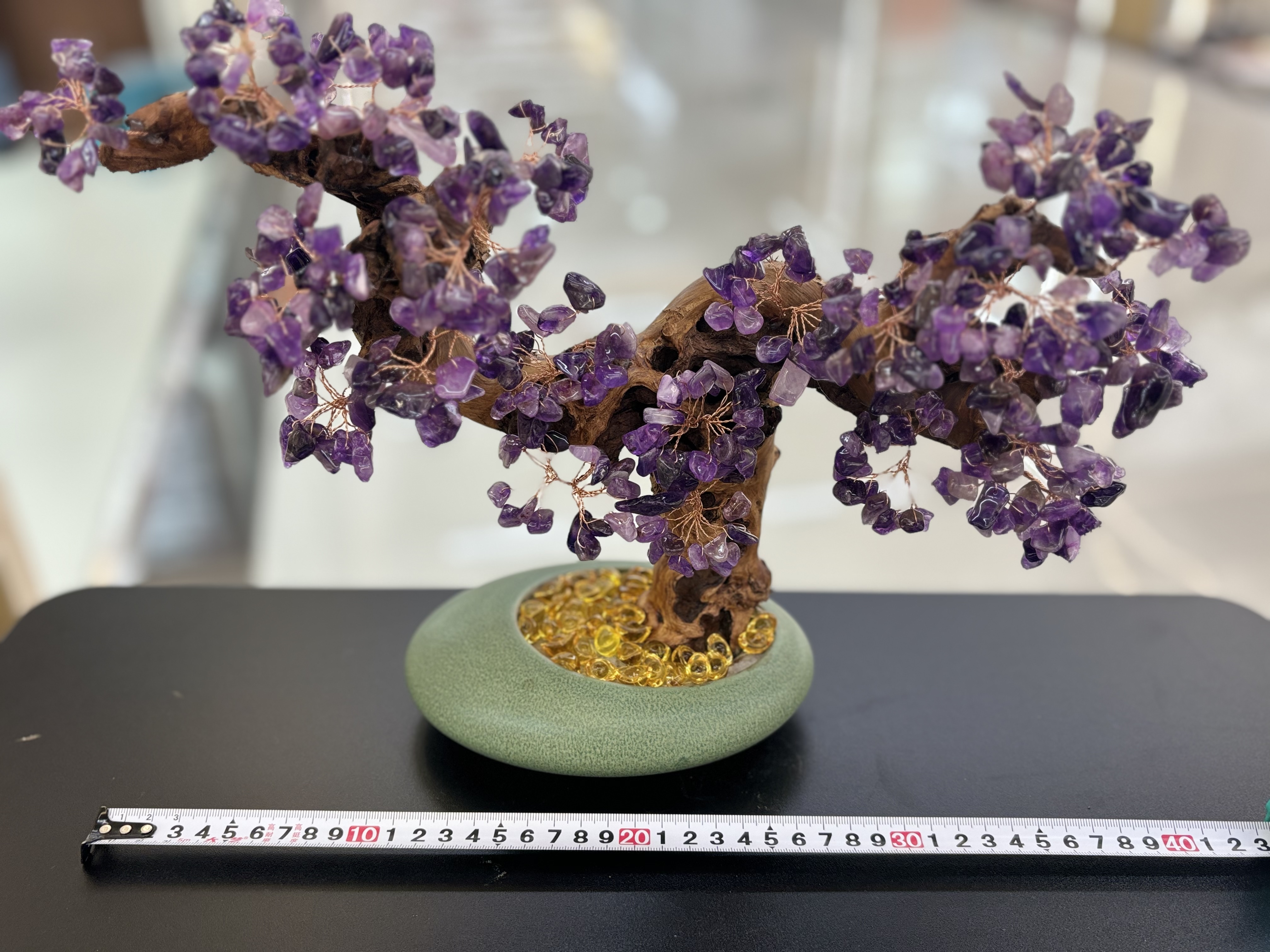 Natural amethyst tree ornaments for home living room, entrance hall, company front desk, attracting wealth, shaking money, warding off evil spirits, housewarming and opening ceremony gifts -16 detail image 5