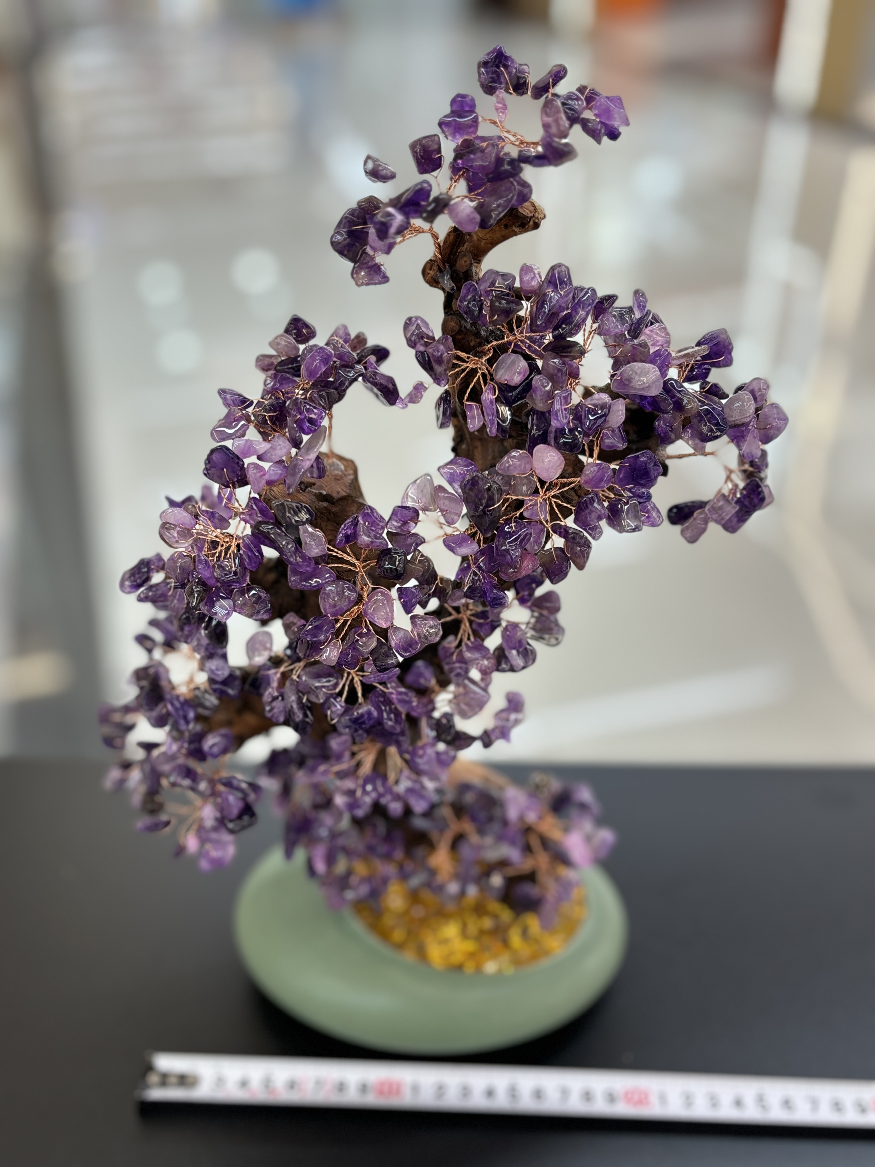 Natural amethyst tree ornaments for home living room, entrance hall, company front desk, attracting wealth, shaking money, warding off evil spirits, housewarming and opening ceremony gifts -20 detail image 7