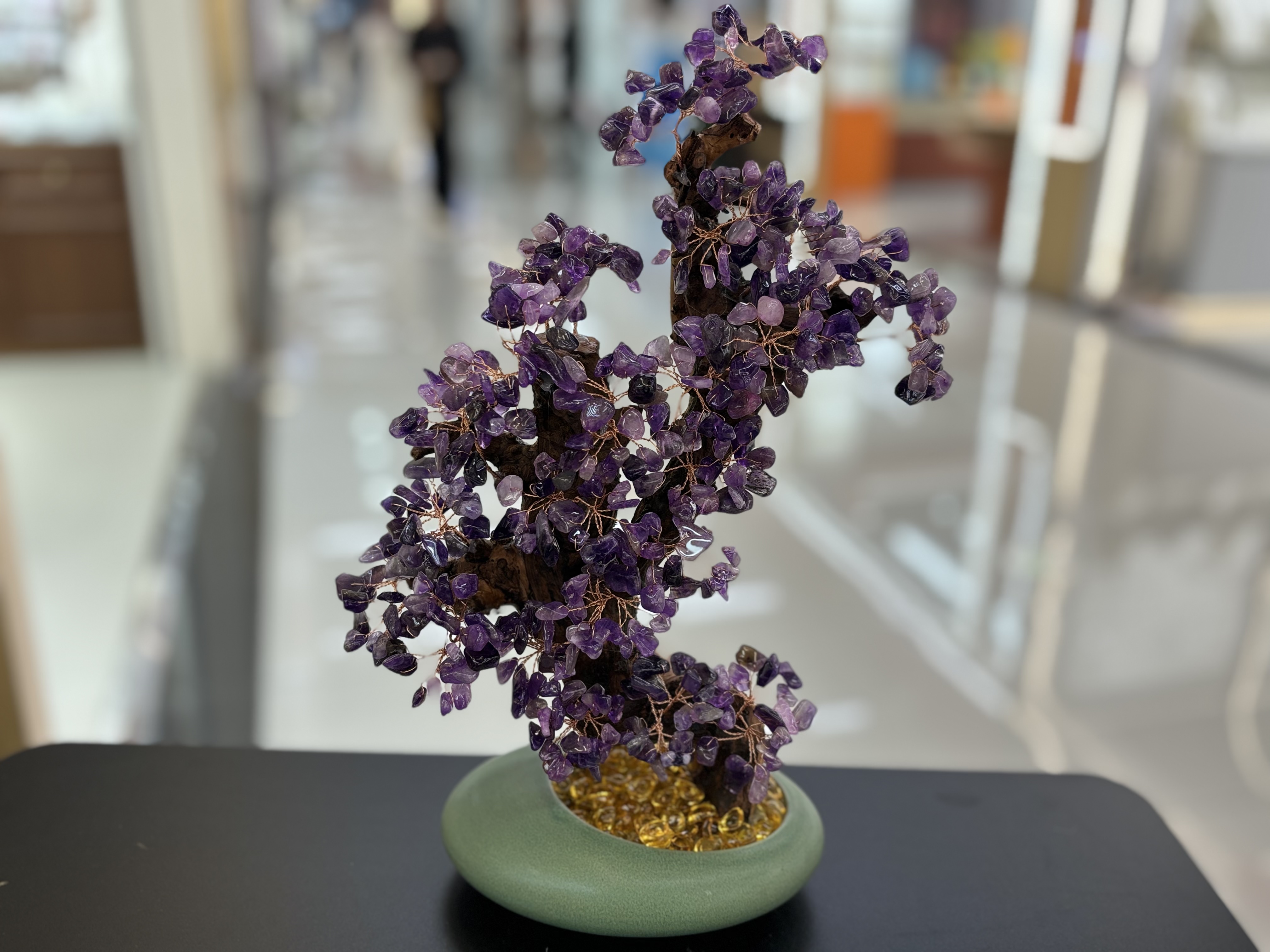 Natural amethyst tree ornaments for home living room, entrance hall, company front desk, attracting wealth, shaking money, warding off evil spirits, housewarming and opening ceremony gifts -20 detail image 4