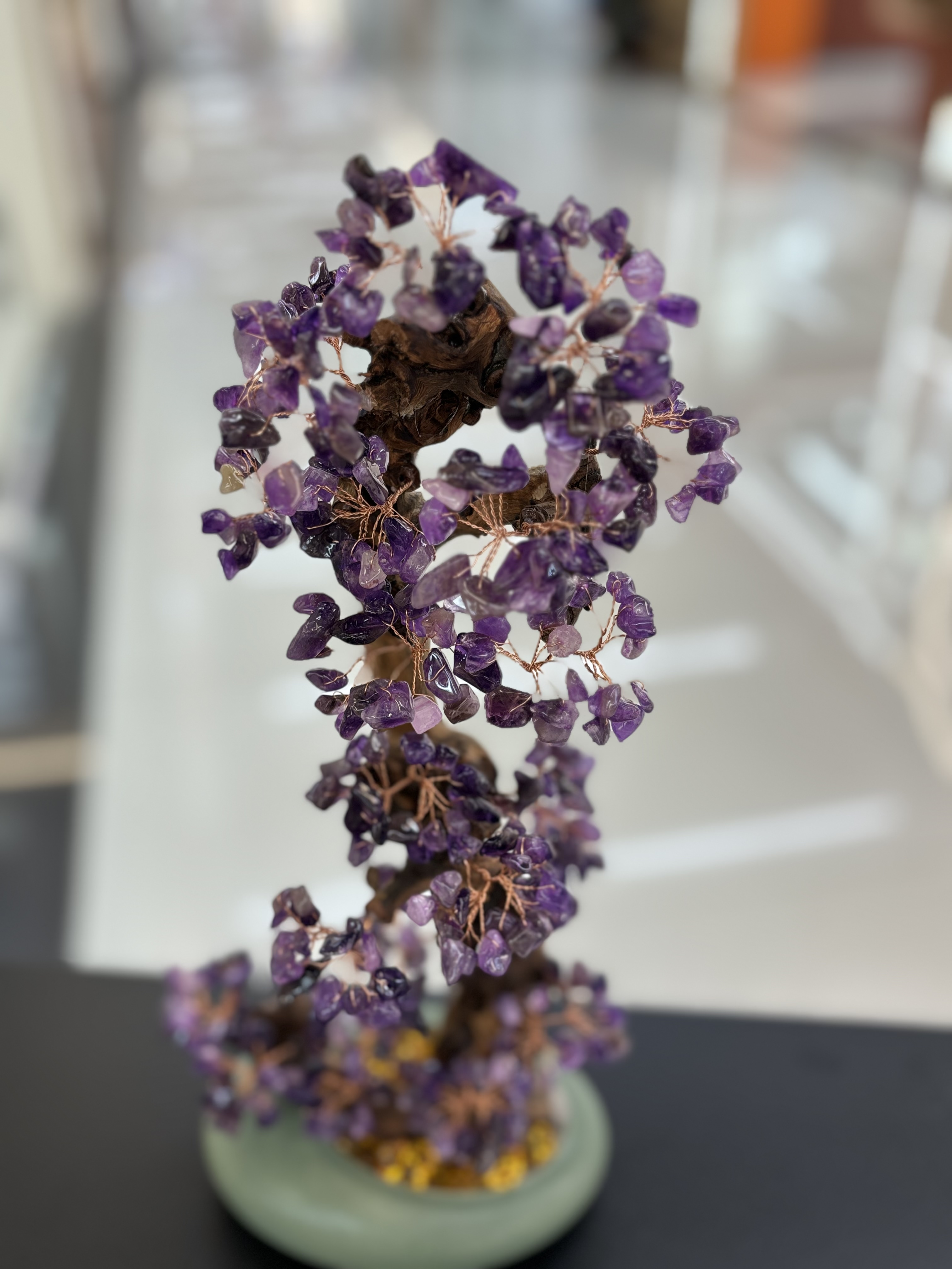 Natural amethyst tree ornaments for home living room, entrance hall, company front desk, attracting wealth, shaking money, warding off evil spirits, housewarming and opening ceremony gifts -21 detail image 4