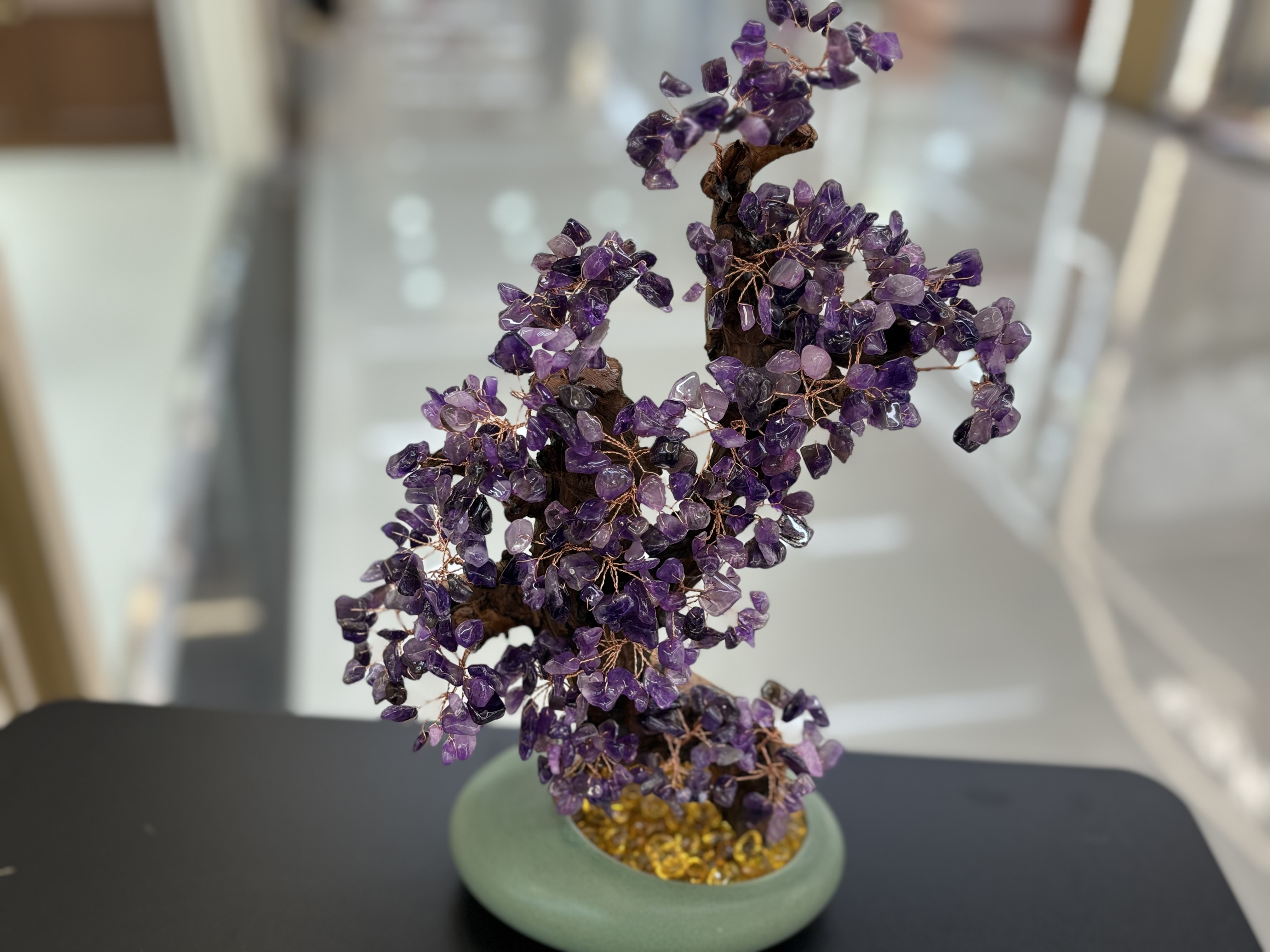 Natural amethyst tree ornaments for home living room, entrance hall, company front desk, attracting wealth, shaking money, warding off evil spirits, housewarming and opening ceremony gifts -20 detail image 5