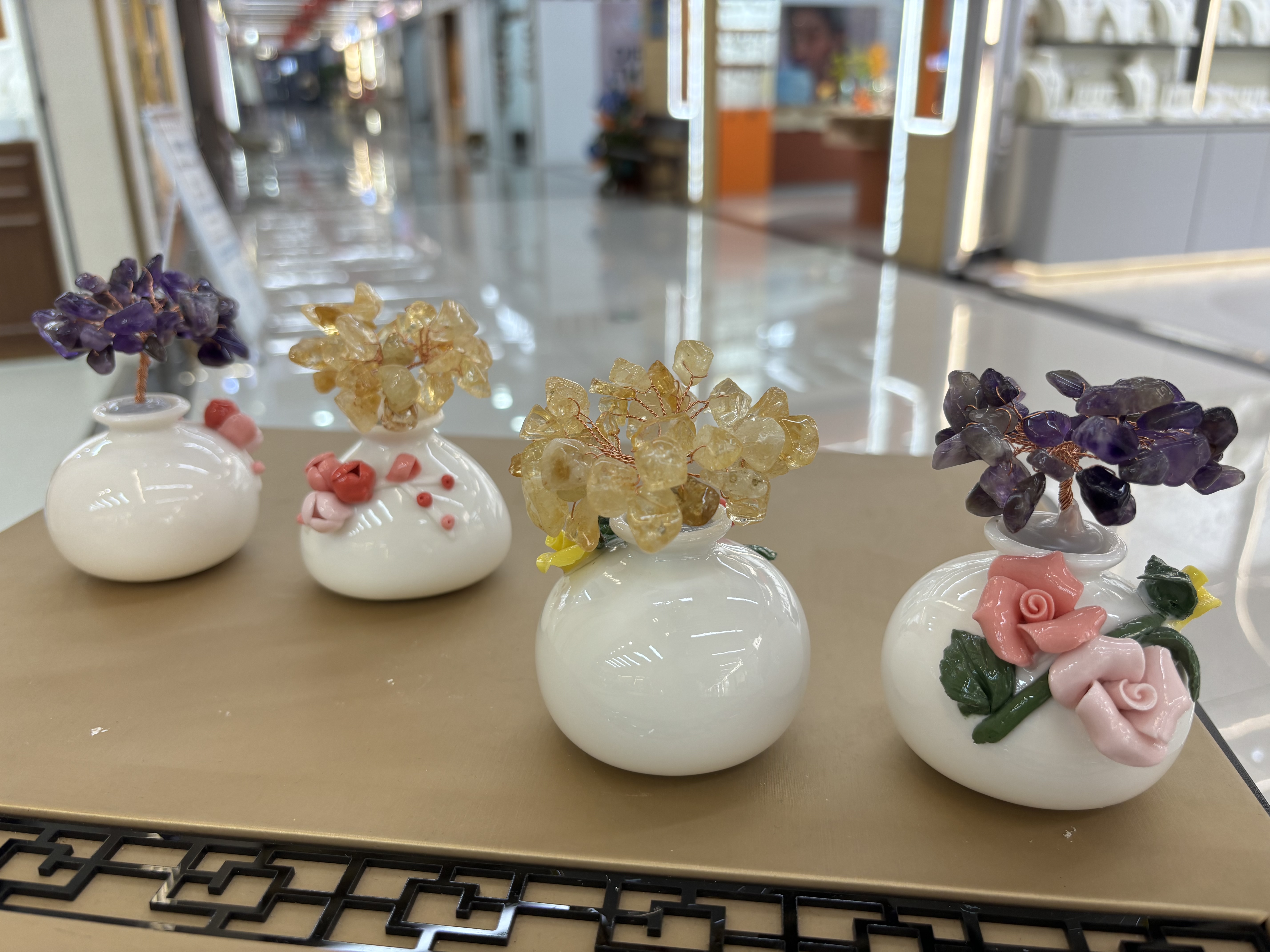 Natural citrino hacer fortuna árbol jike rosa púrpura oficina de finanzas buen objeto estación de trabajo curación escritorio regalos creativos -35 detail image 11