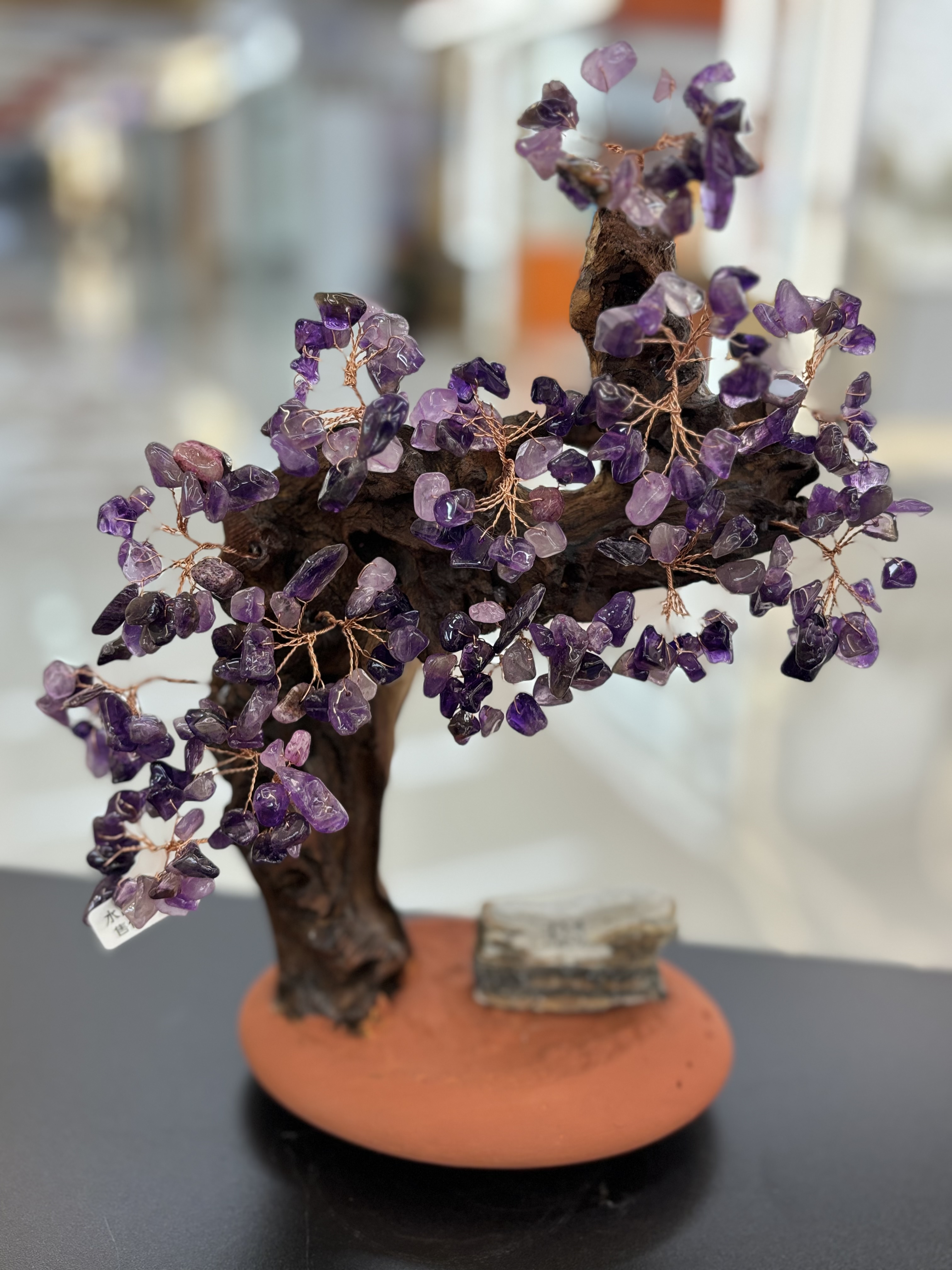 Natural amatista árbol de la exhibición hogar sala de estar puerta de la empresa recepción hacer dinero sacudiendo el dinero casa de la ciudad inauguración de la casa regalo -29