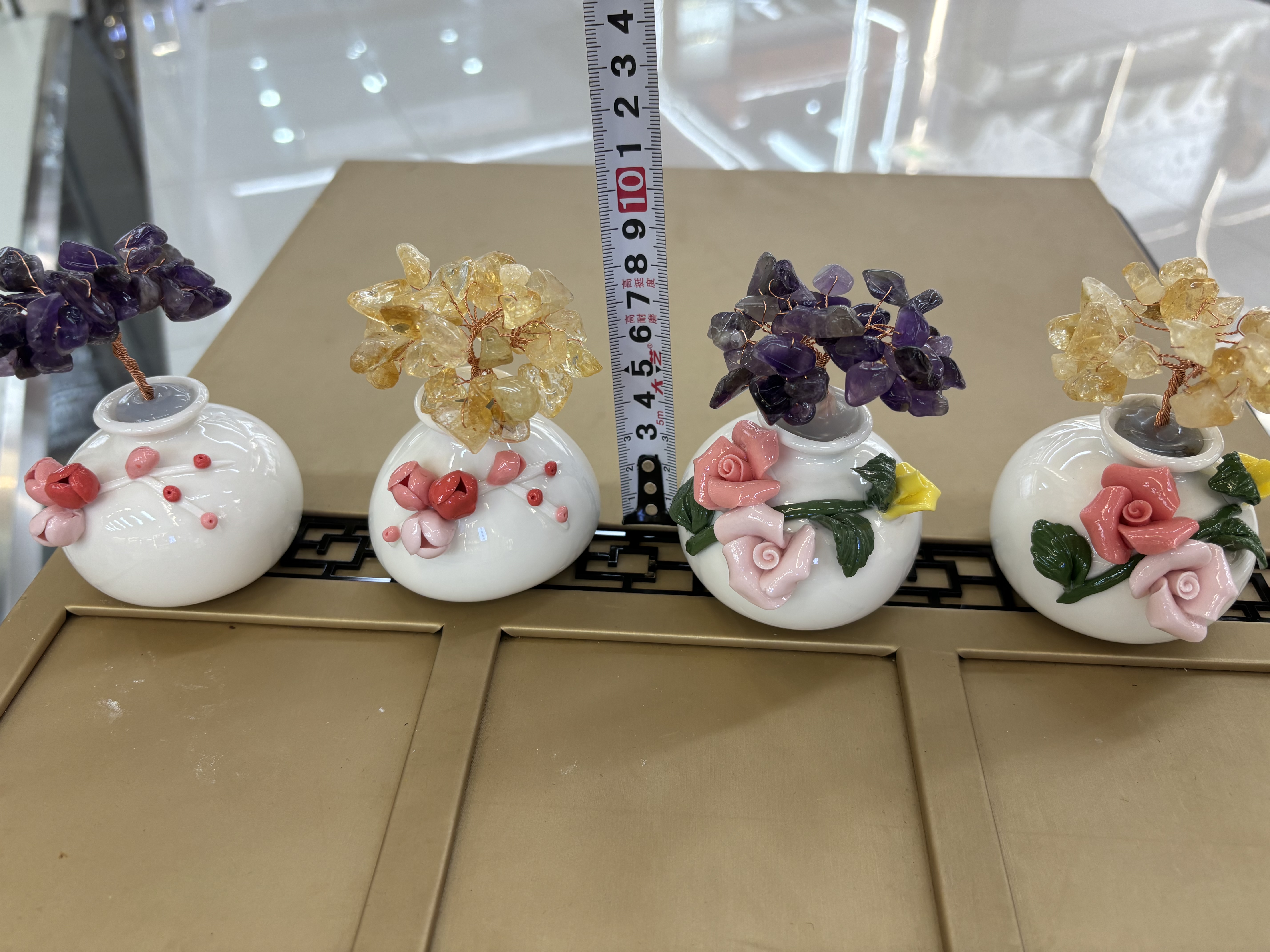 Natural citrino hacer fortuna árbol jike rosa púrpura oficina de finanzas buen objeto estación de trabajo curación escritorio regalos creativos -35 Application Scenario
