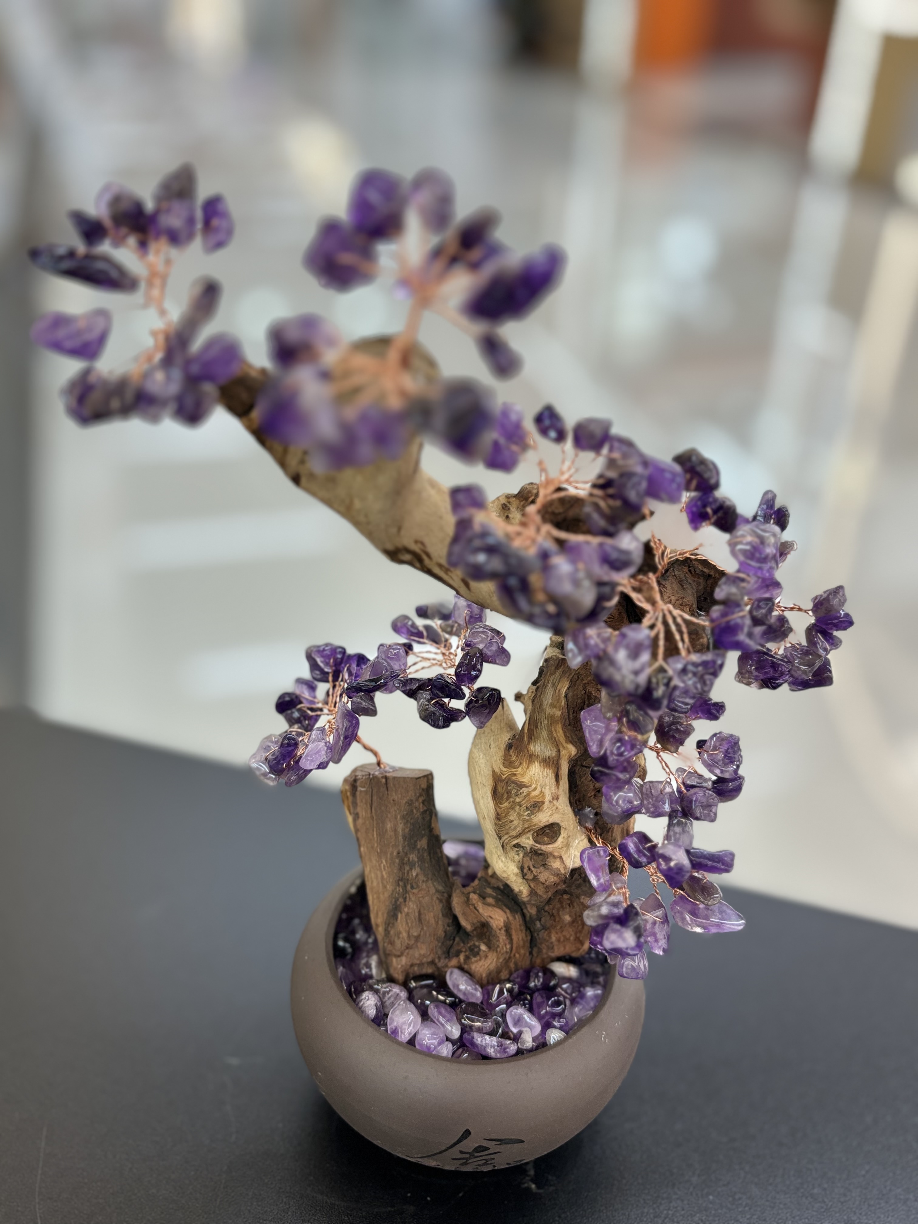 Natural amatista árbol de la exhibición hogar sala de estar puerta de la empresa recepción hacer dinero sacudiendo el dinero casa de la ciudad inauguración de la casa regalo -28 details Picture