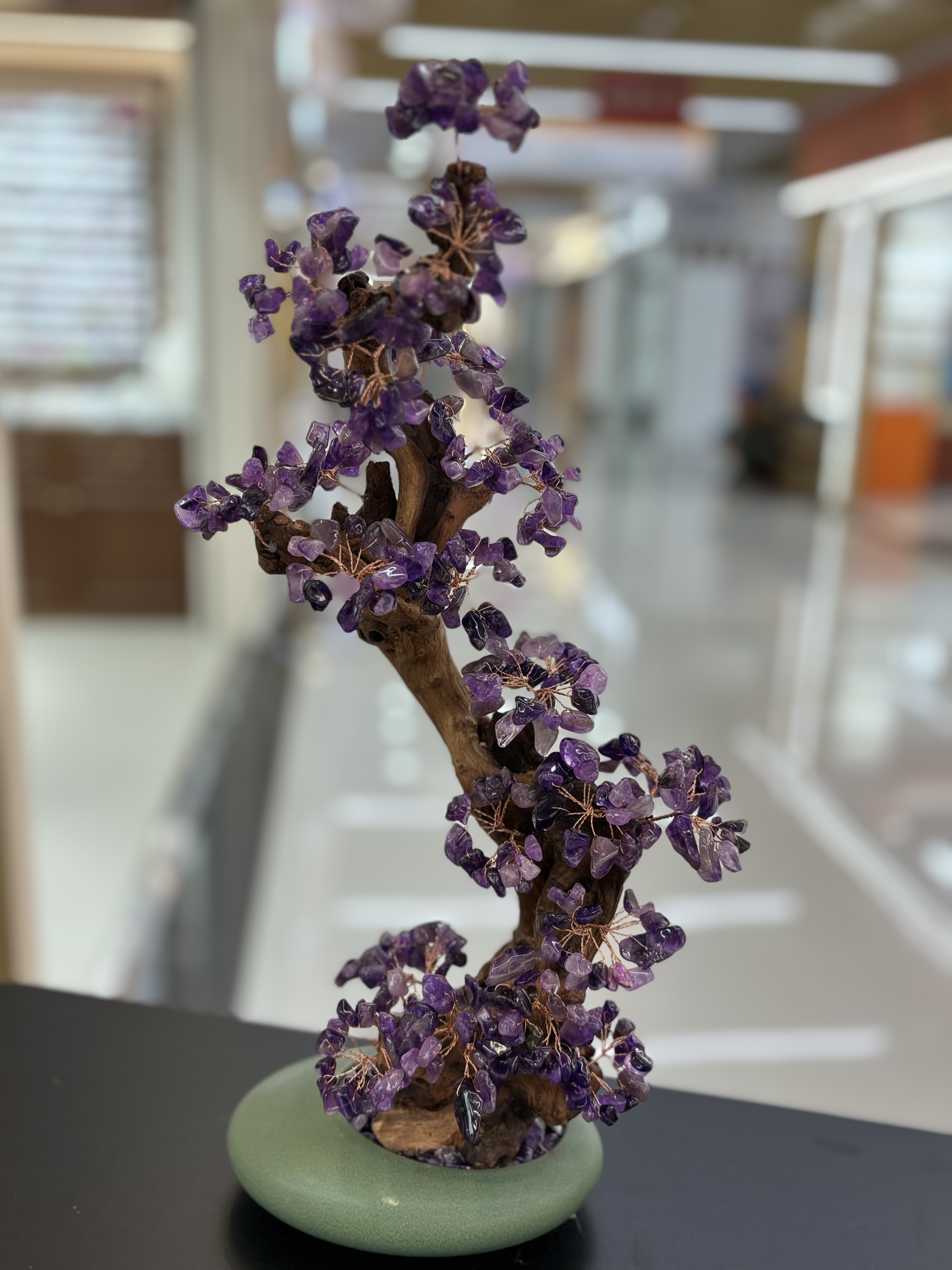 Natural amethyst tree ornaments, home living room entrance hall, company front desk, wealth attraction, money shaking, house protection, housewarming, opening ceremony gifts -24 Natural amethyst tree ornaments, home living room entrance hall, company front desk, wealth attraction, money shaking, house protection, housewarming, opening ceremony gifts -24