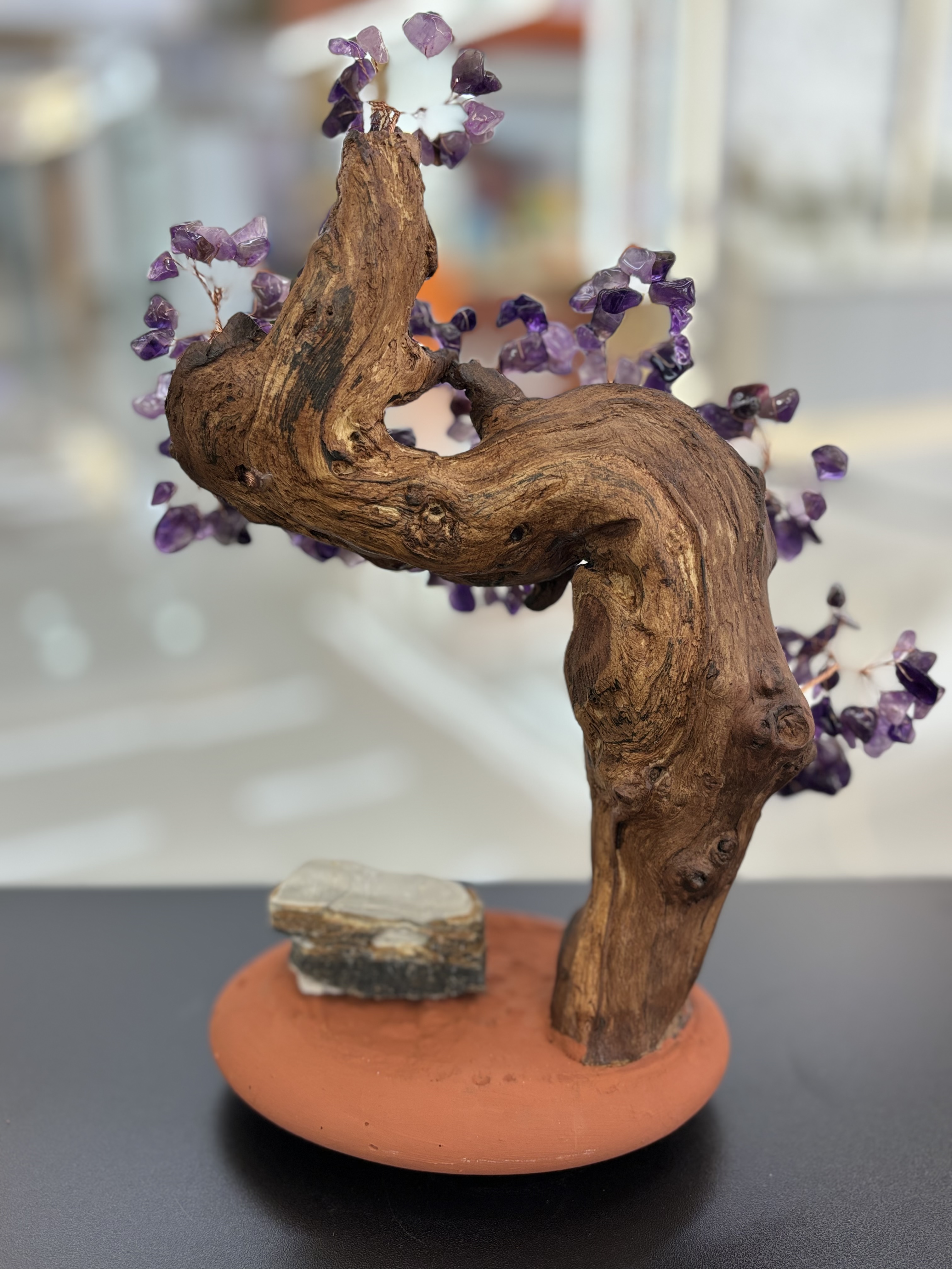 Natural amatista árbol de la exhibición hogar sala de estar puerta de la empresa recepción hacer dinero sacudiendo el dinero casa de la ciudad inauguración de la casa regalo -29 detail image 8