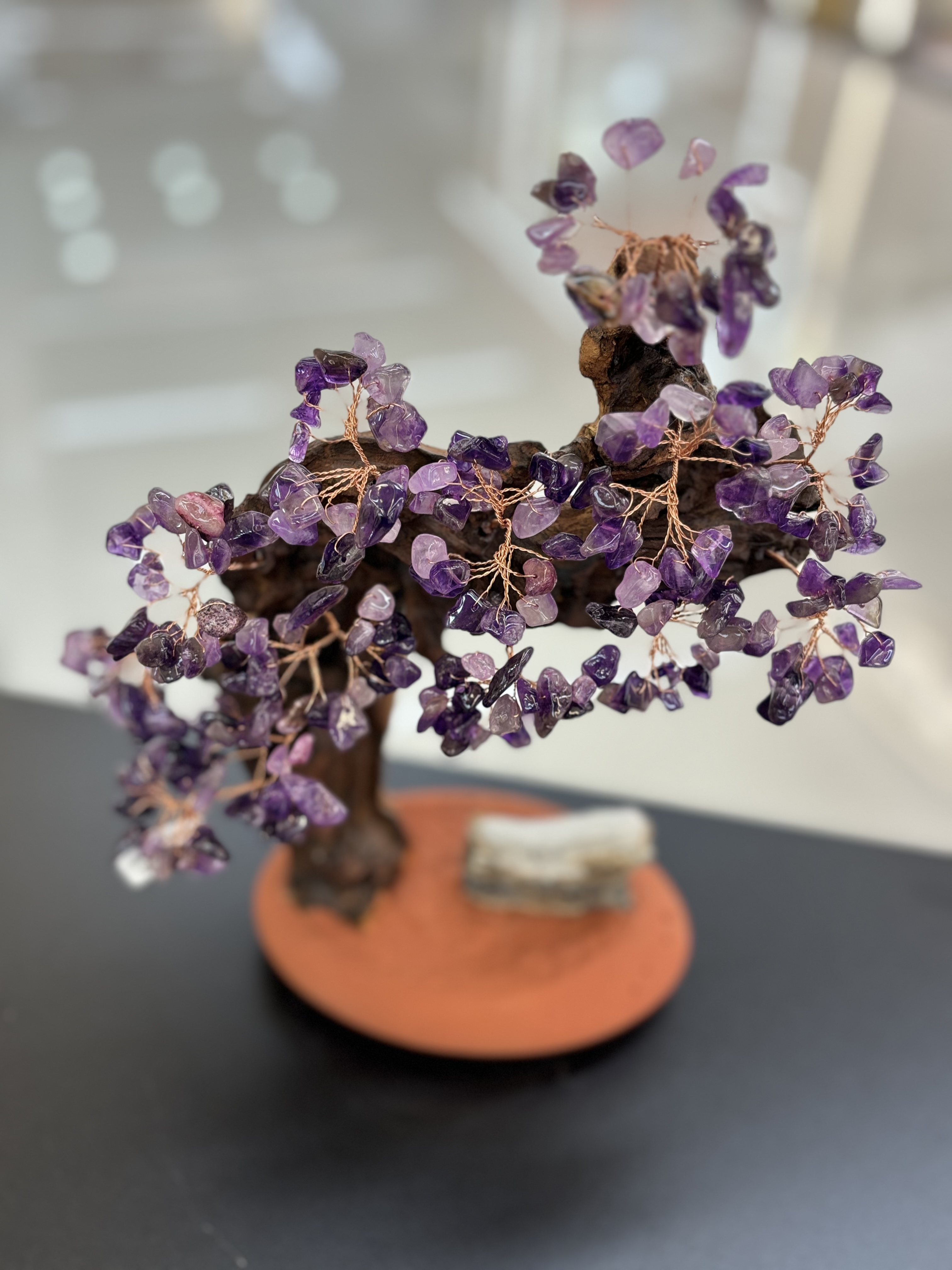 Natural amatista árbol de la exhibición hogar sala de estar puerta de la empresa recepción hacer dinero sacudiendo el dinero casa de la ciudad inauguración de la casa regalo -29 detail image 6