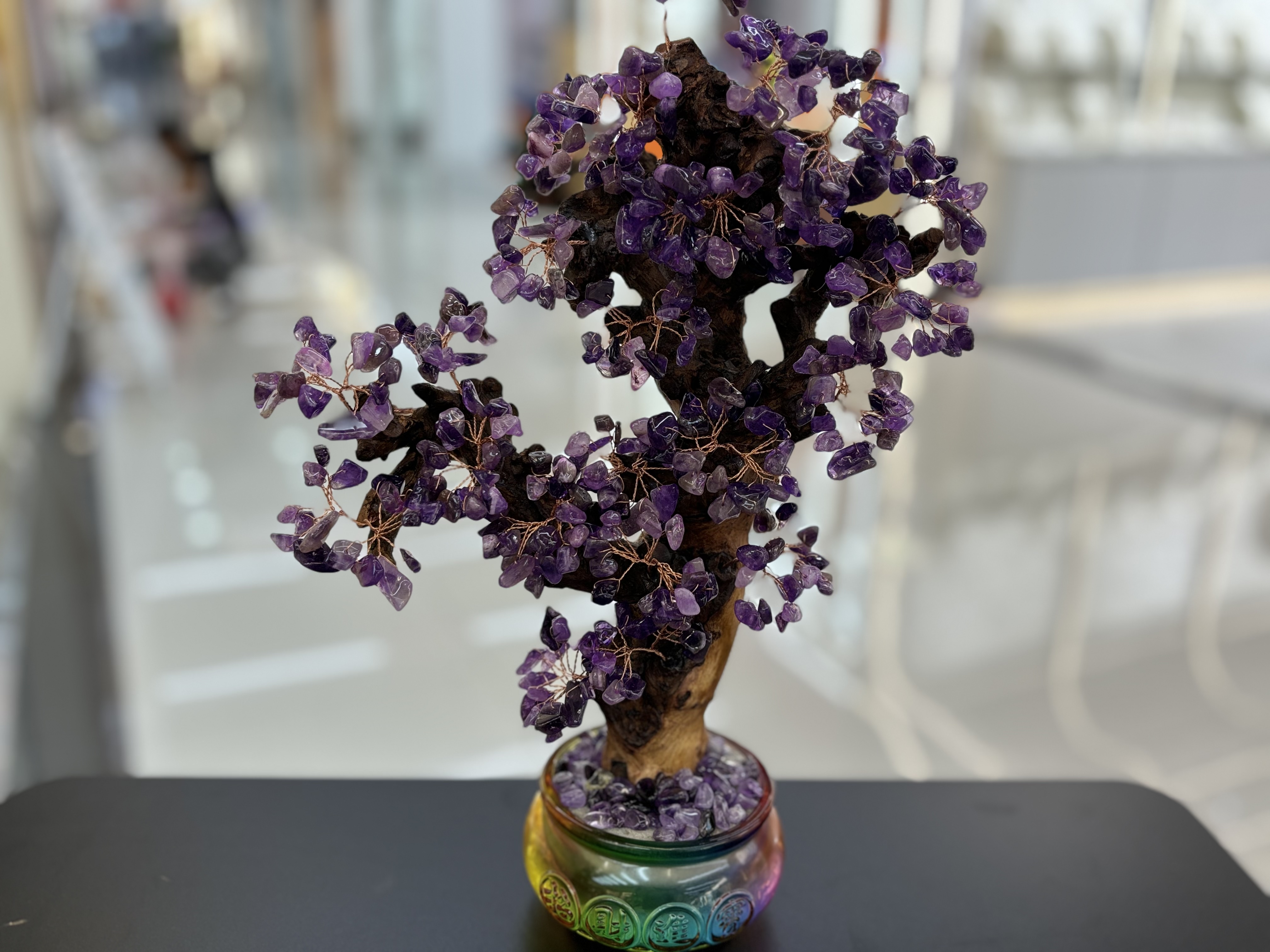 Natural amethyst tree ornaments for home living room, entrance hall, company front desk, attracting wealth, shaking money, warding off evil spirits, housewarming and opening ceremony gifts -23 Natural amethyst tree ornaments for home living room, entrance hall, company front desk, attracting wealth, shaking money, warding off evil spirits, housewarming and opening ceremony gifts -23