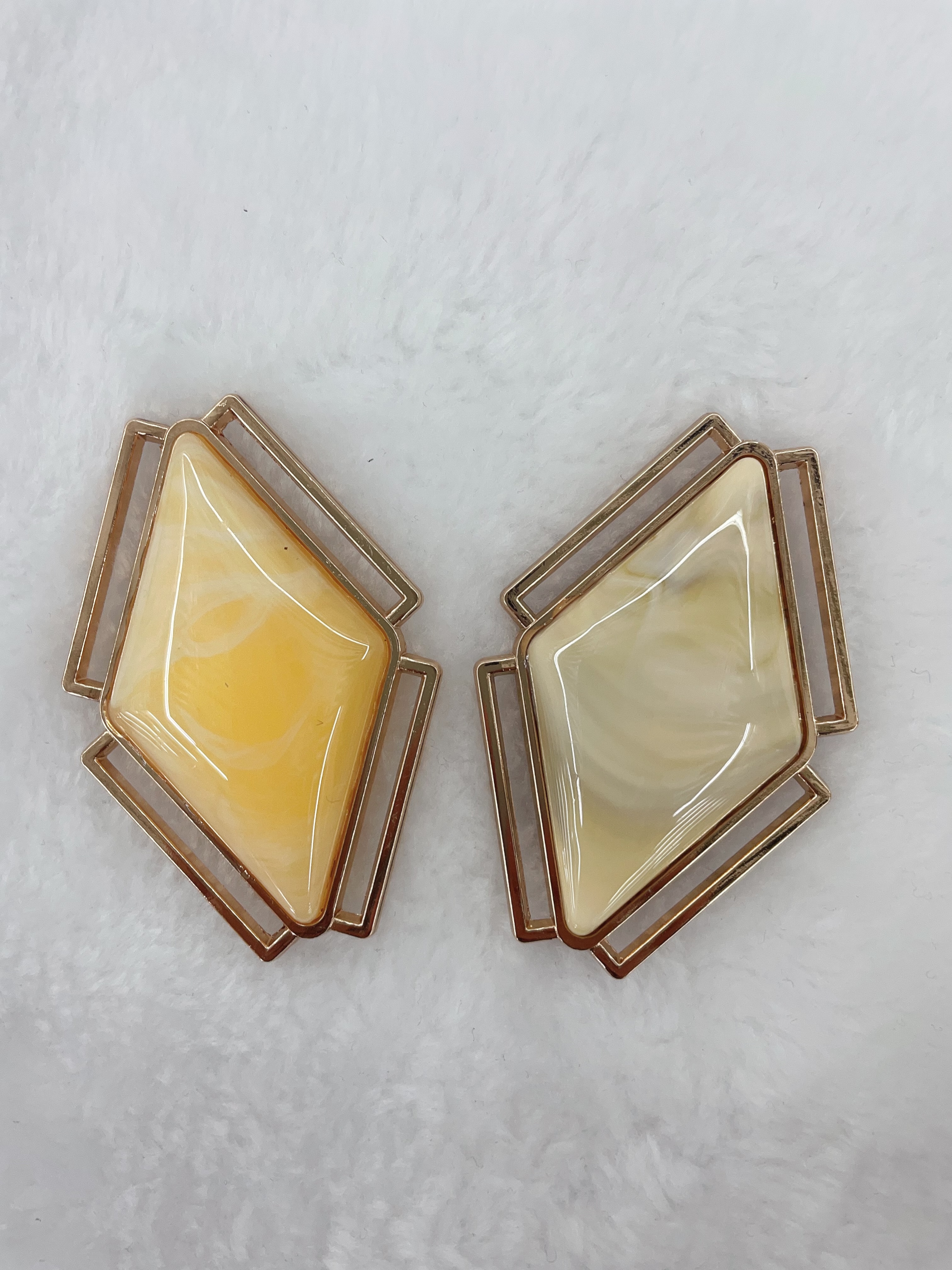 菱形金边仿石对扣服饰大衣风衣装饰搭扣跨境服装辅料加工定制配件 详情图5
