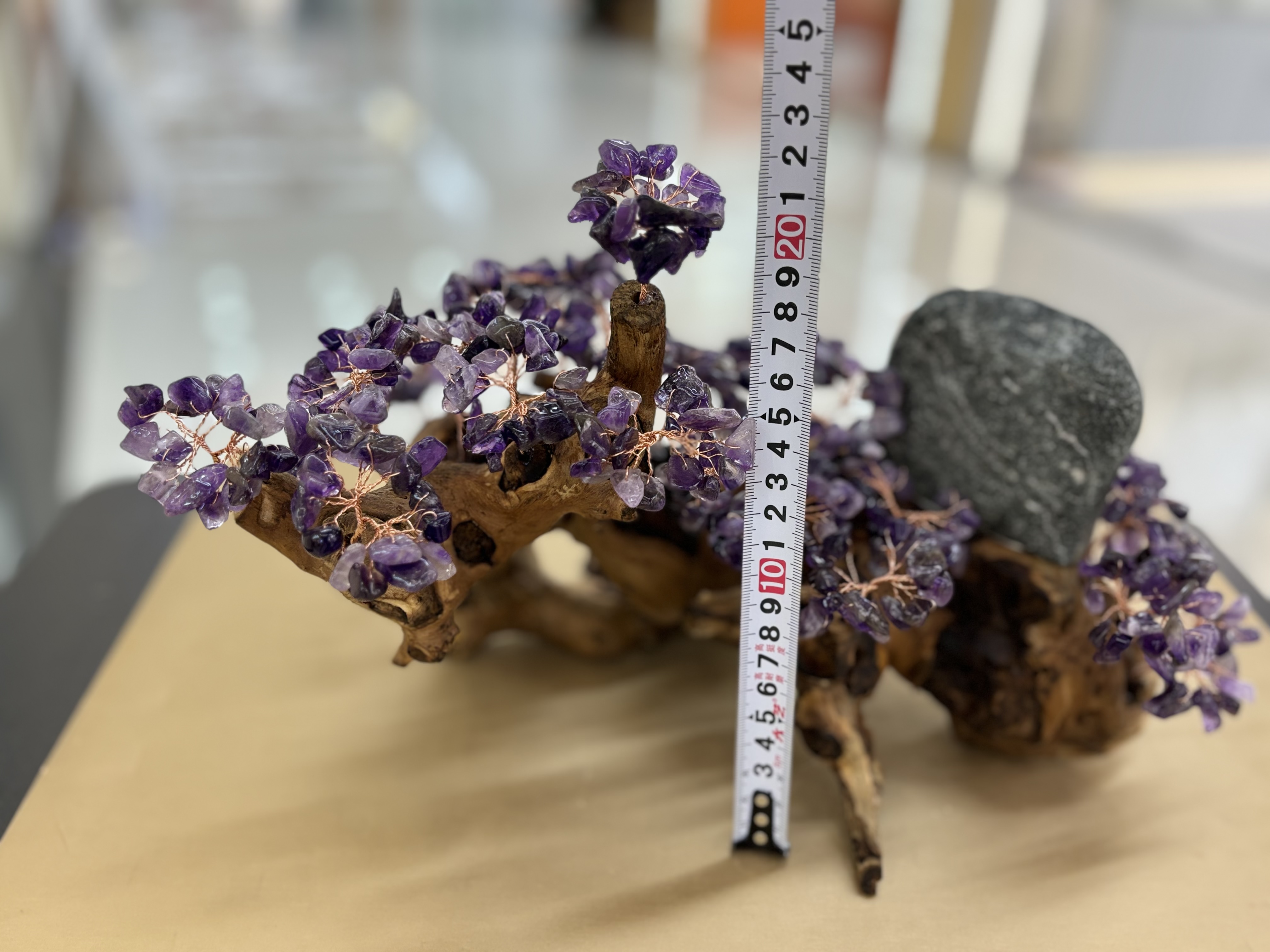 Natural amatista sacudiendo el dinero hacer fortuna árbol hacer fortuna artículos de hogar en el hogar guan guan gabinete de vino decoración housewarming regalo -44 detail image 10