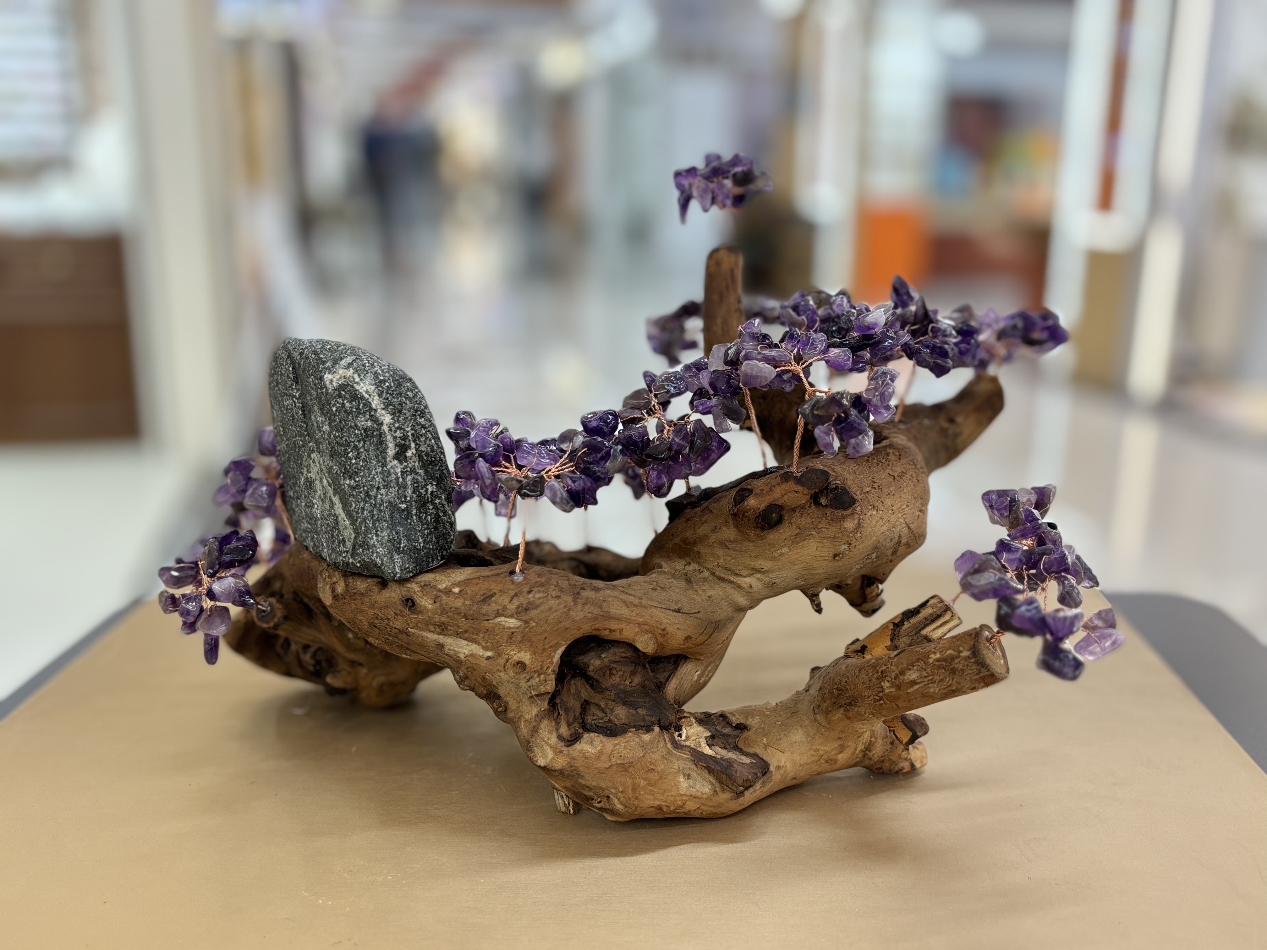 Natural amatista sacudiendo el dinero hacer fortuna árbol hacer fortuna artículos de hogar en el hogar guan guan gabinete de vino decoración housewarming regalo -44 detail image 8