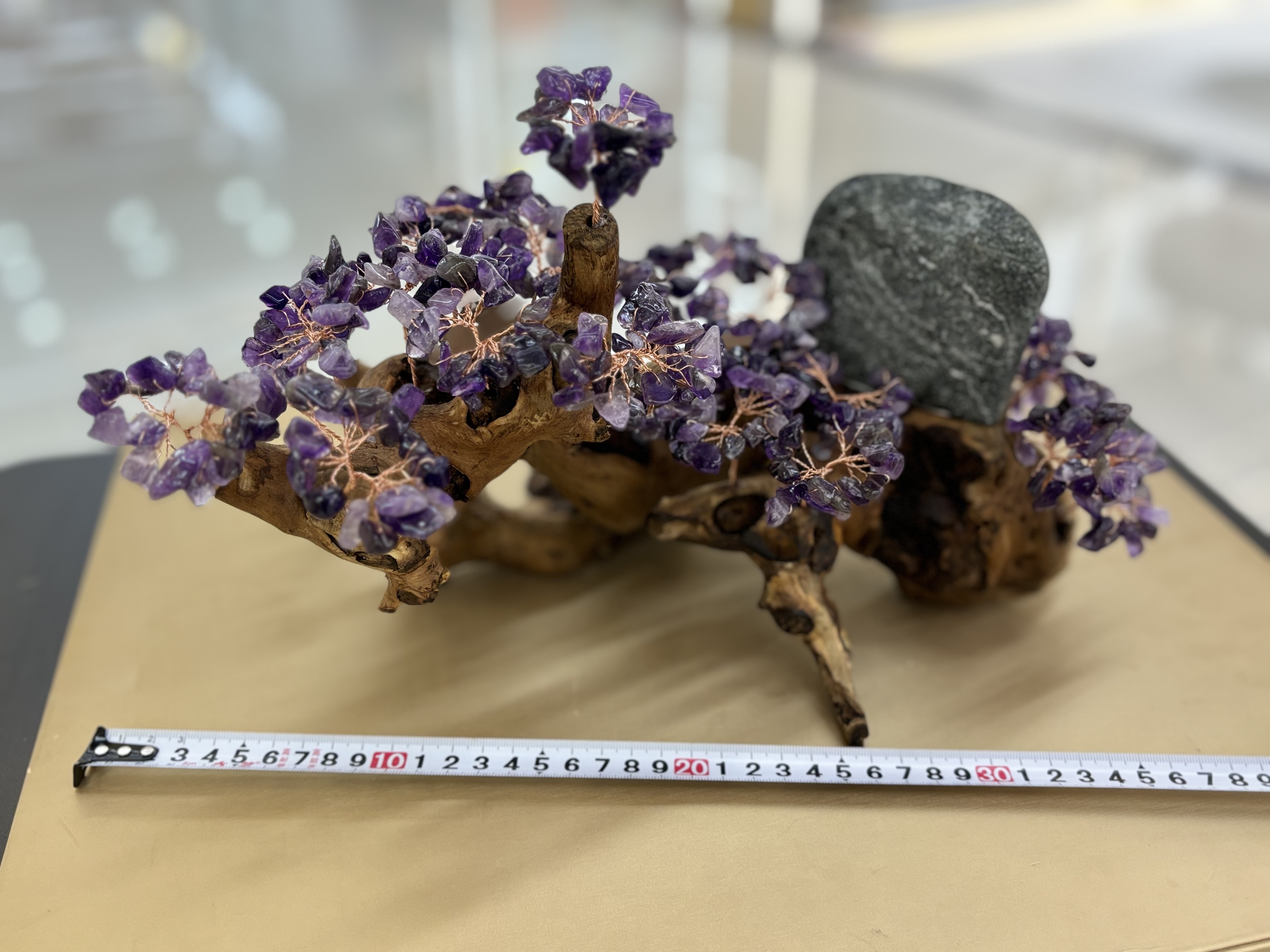 Natural amatista sacudiendo el dinero hacer fortuna árbol hacer fortuna artículos de hogar en el hogar guan guan gabinete de vino decoración housewarming regalo -44 detail image 9