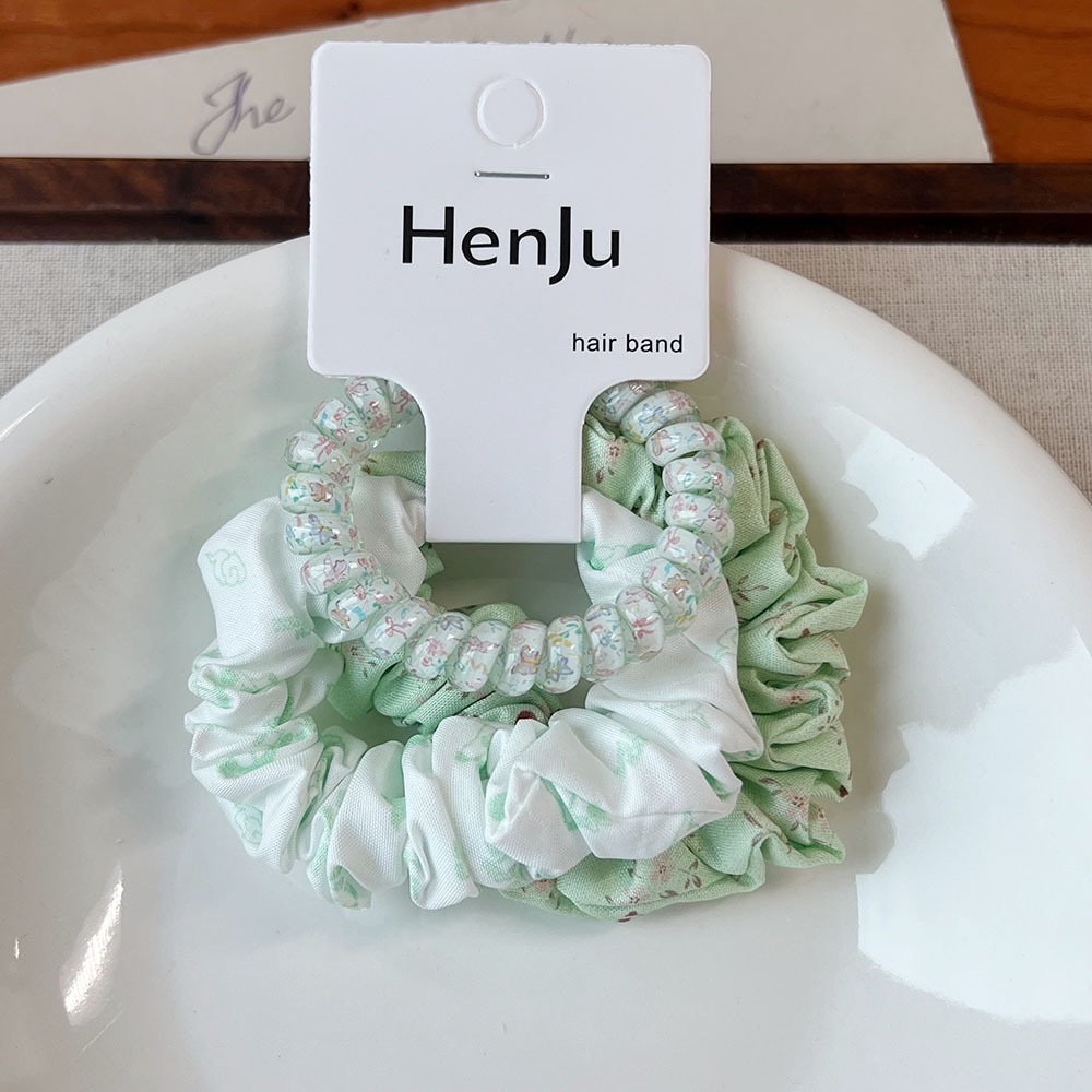 Hanseon premium sentido simple intestino delgado anillo de pelo cola de caballo cuerda de atado de cabeza hilo de teléfono versátil cuerda de pelo detail image 6