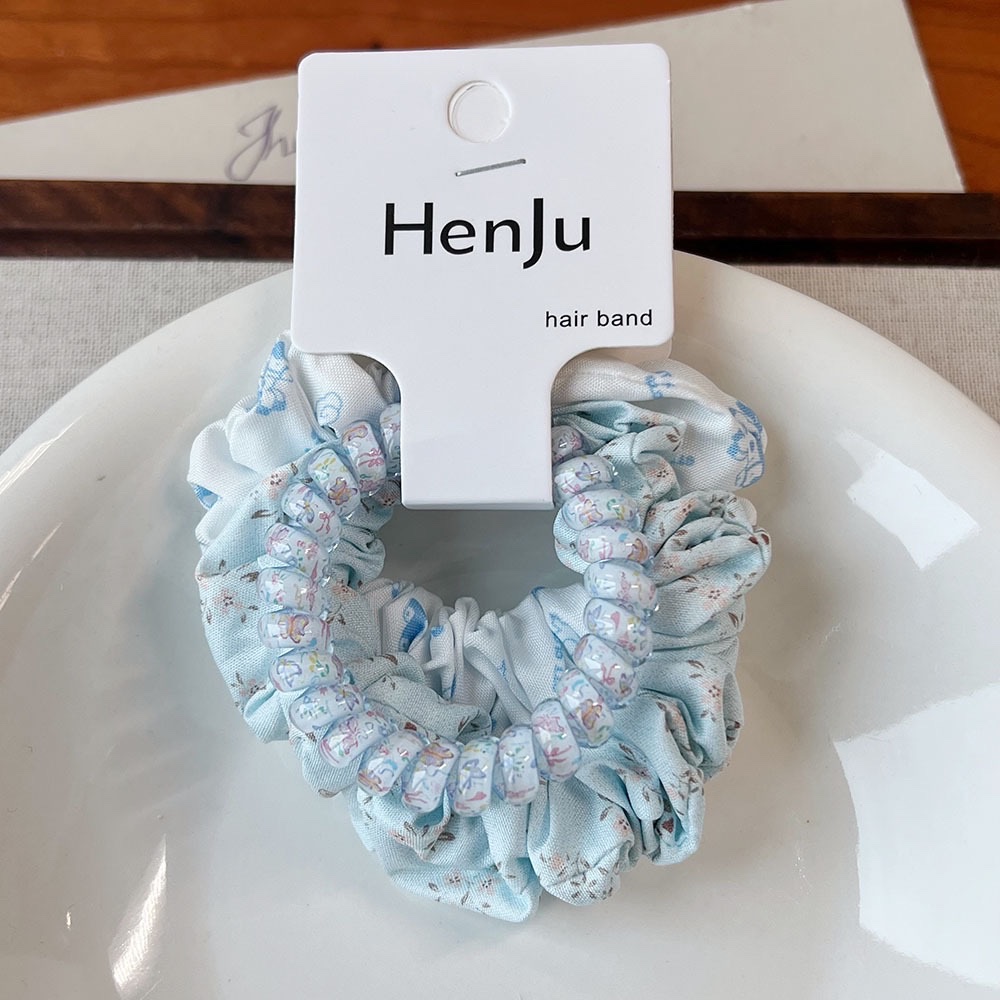 Hanseon premium sentido simple intestino delgado anillo de pelo cola de caballo cuerda de atado de cabeza hilo de teléfono versátil cuerda de pelo detail image 4