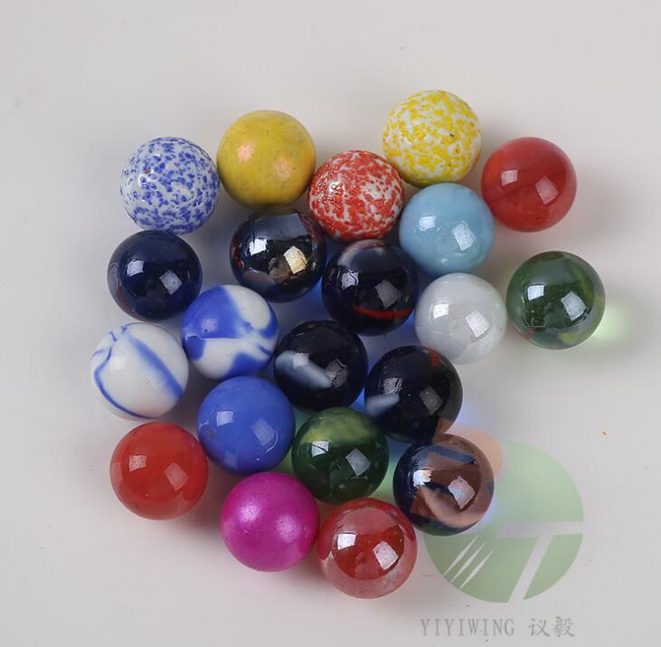 16mm彩色绕花玻璃弹珠 1.6cm玩具玻璃球磨砂芝麻玉白球16毫米琉璃蛋1.5-1.6cm怀旧玩具琉璃蛋子工厂直销