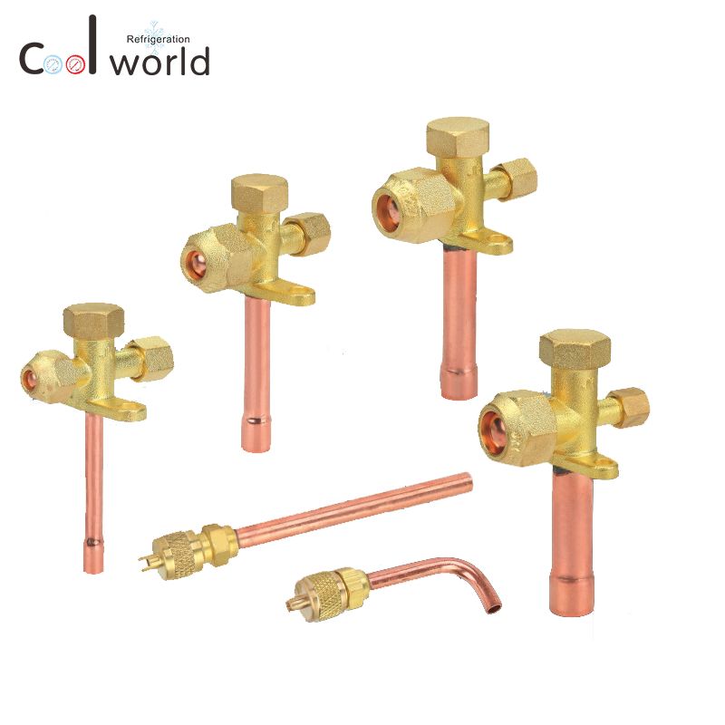 Refrigeration accessories: Air conditioning stop valve, air conditioning service valve