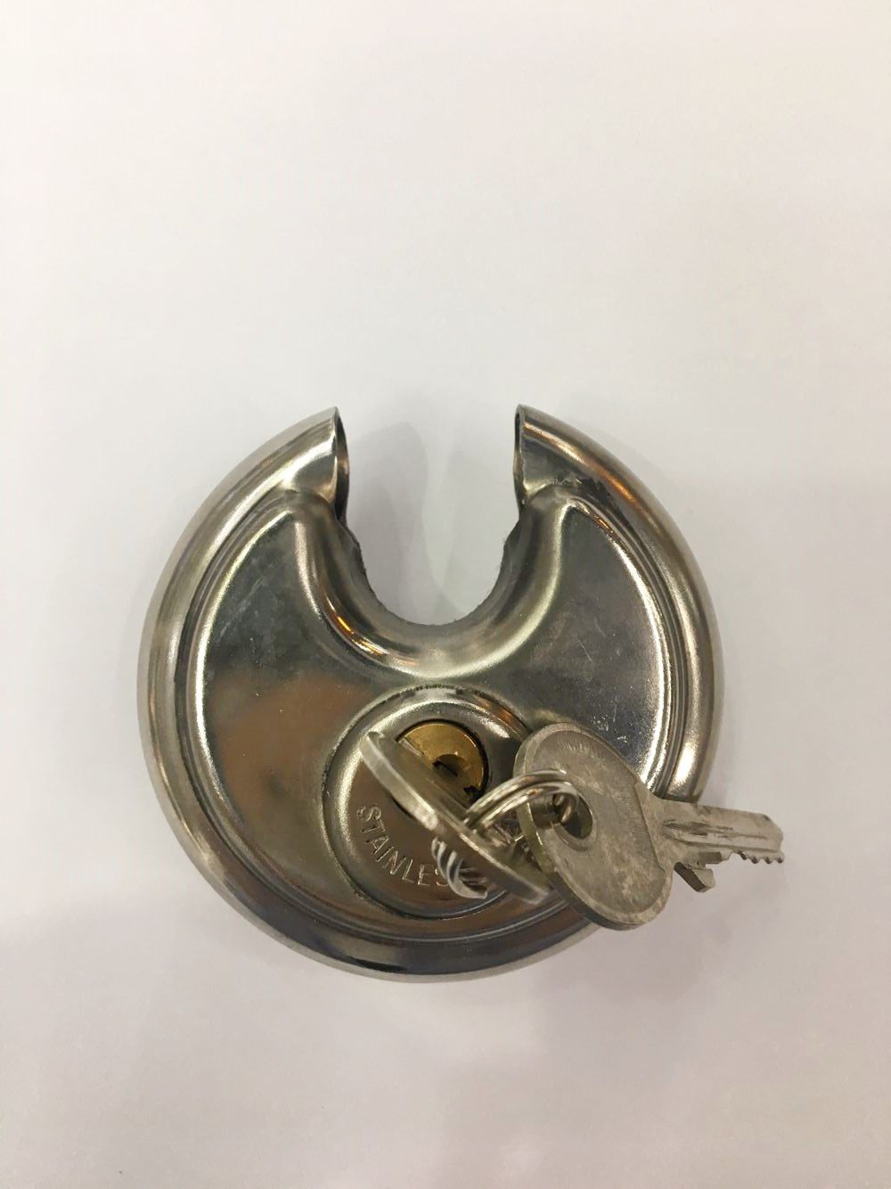 【 Fangyuan Lock Industry 】 Factory direct sales of 70mm round disc locks, crescent locks, warehouse door locks, and stainless steel padlocks detail image 7