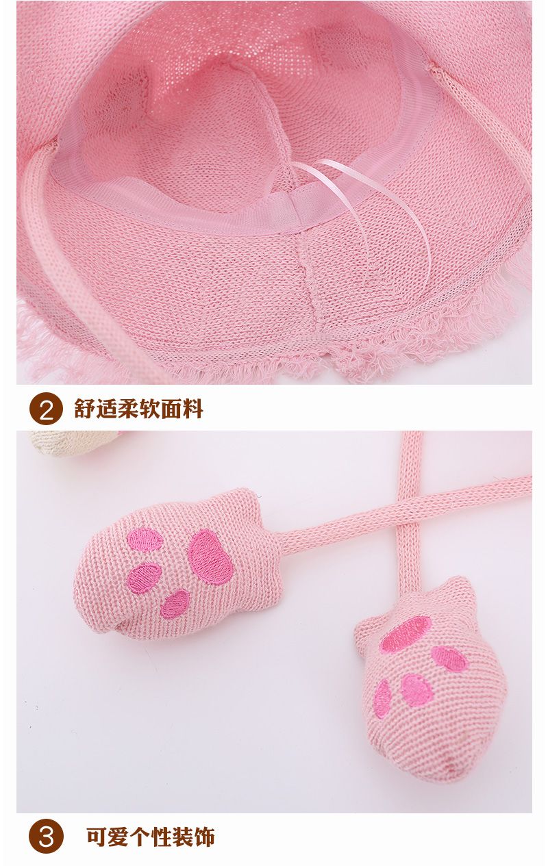 儿童春夏抖音同款会动的兔子耳朵帽网红同款可爱气囊捏耳朵渔夫帽详情图9