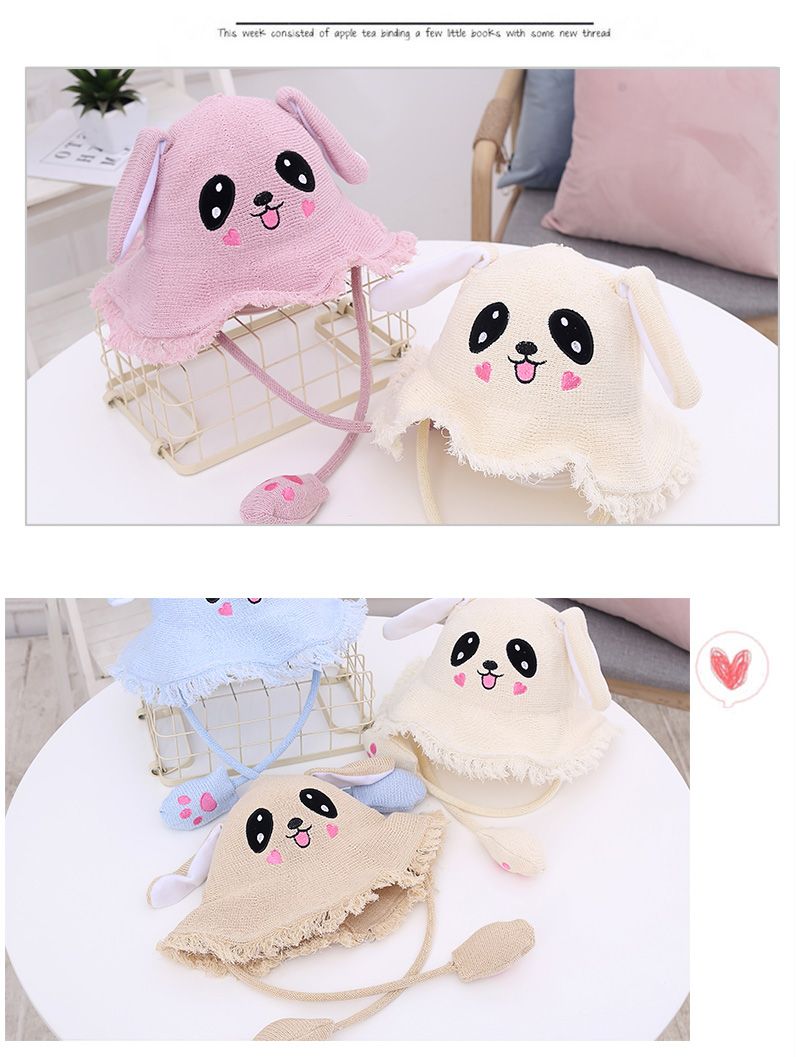 儿童春夏抖音同款会动的兔子耳朵帽网红同款可爱气囊捏耳朵渔夫帽详情图7