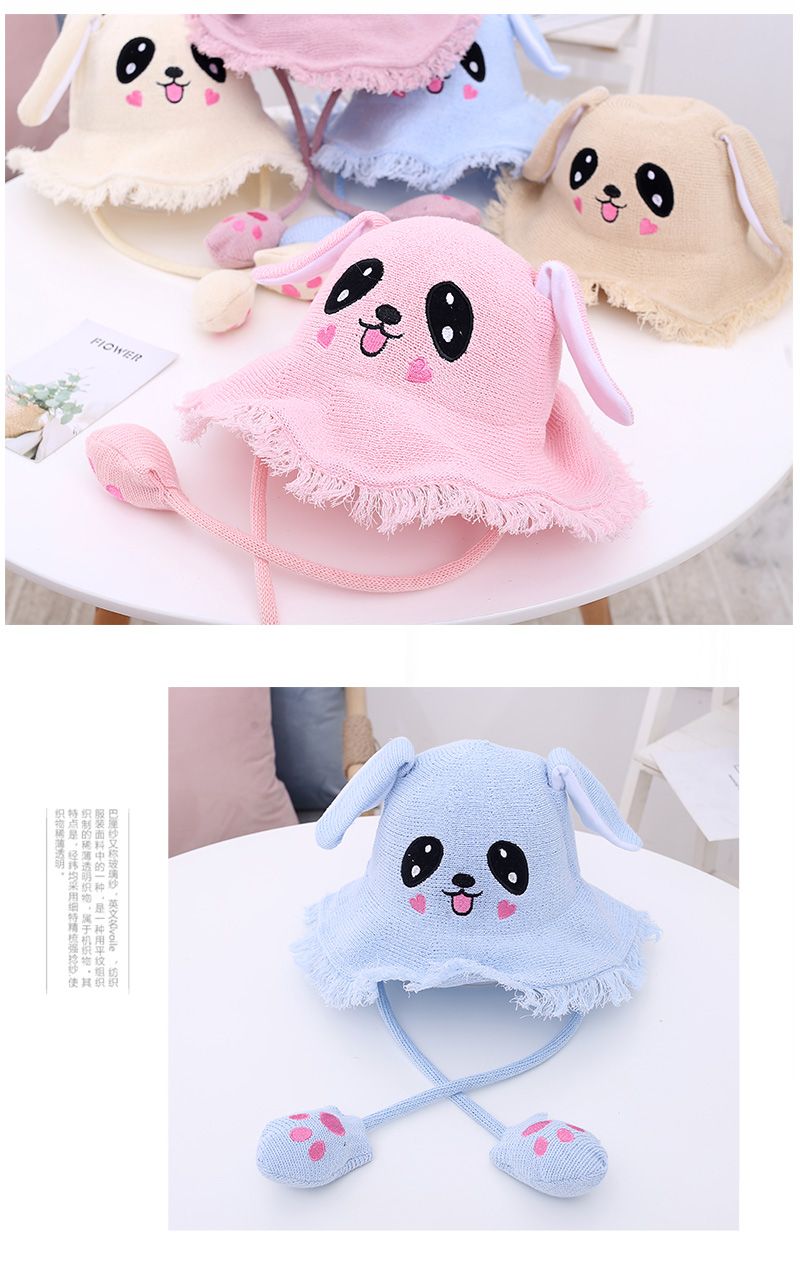 儿童春夏抖音同款会动的兔子耳朵帽网红同款可爱气囊捏耳朵渔夫帽详情图6