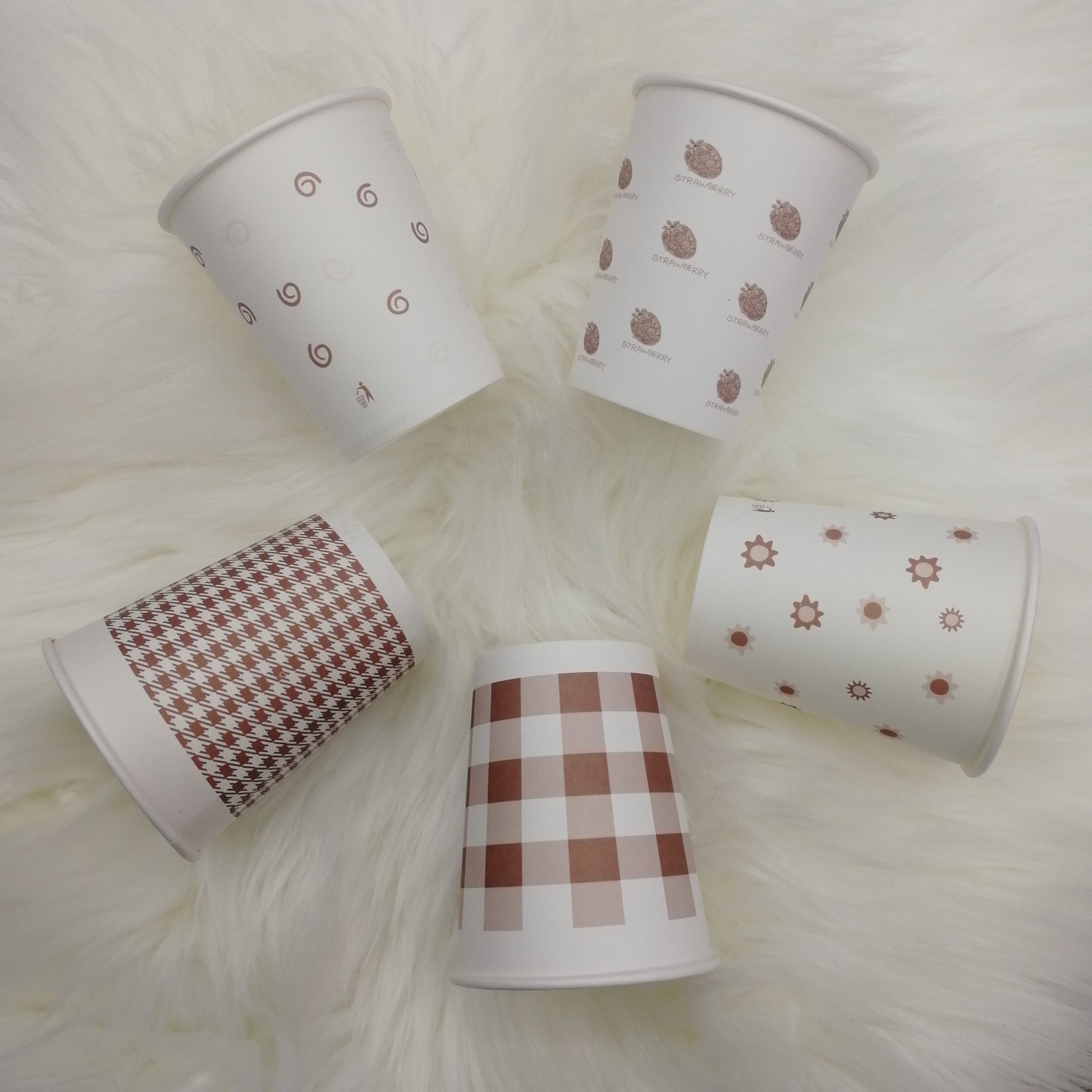 9 oz disposable household thickening coffee advertising paper cup 250ml office business party can be customized logo paper cup each box mixed color thumbnail