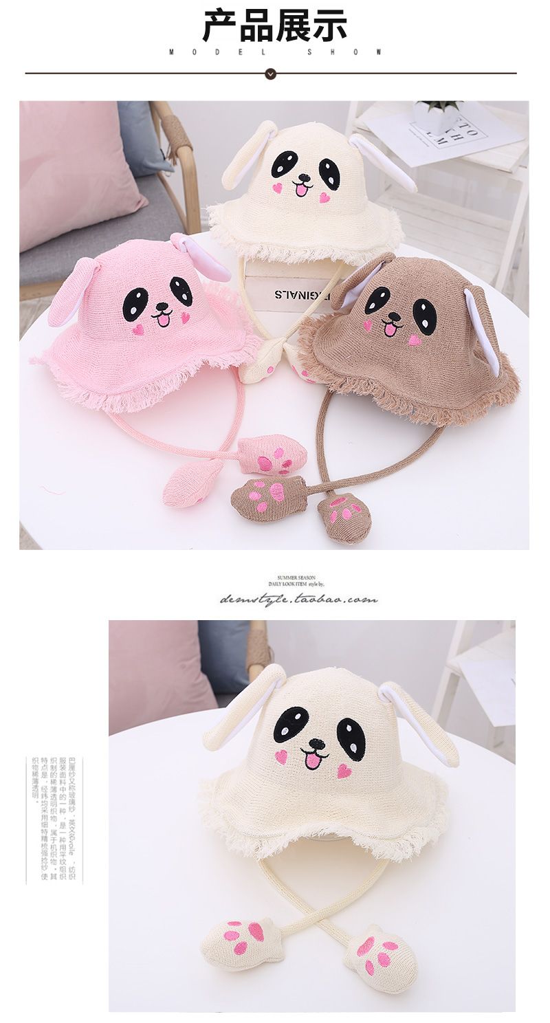 儿童春夏抖音同款会动的兔子耳朵帽网红同款可爱气囊捏耳朵渔夫帽详情图4