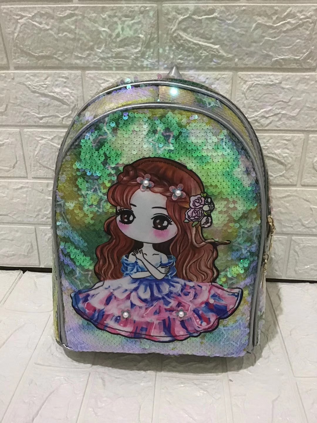 Fashion cartoon cute unicorn backpack 2019 new casual everything personality sequined girl bag thumbnail