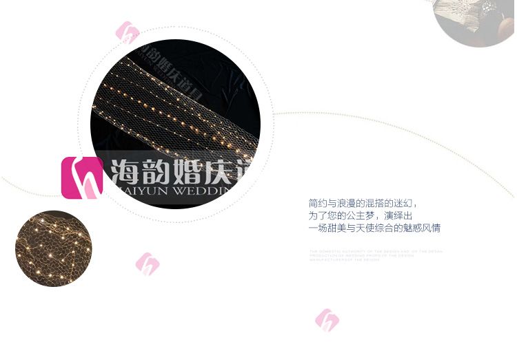 义乌好货新品婚礼舞台百变造型网 挂饰婚庆道具吊顶装饰布置带灯铁丝网格详情图12
