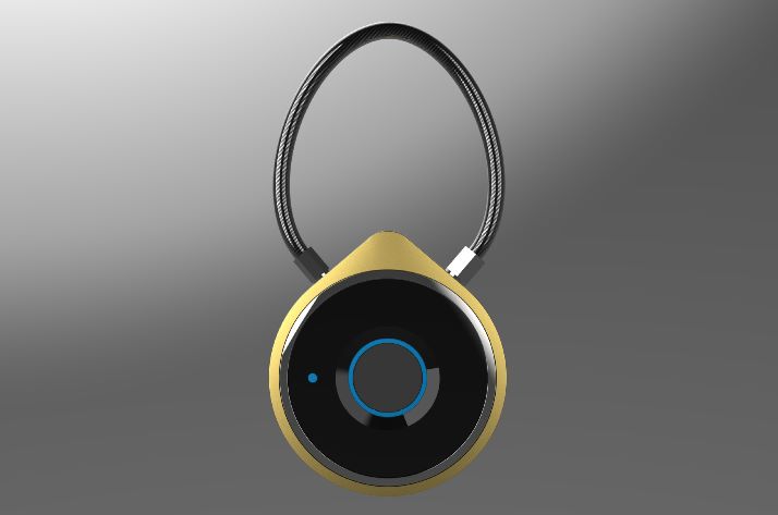 Yiwu good cargo W9 bloqueo de huellas dactilares bluetooth huella dactilar candado portátil APP bloqueo de huellas dactilares detail image 2