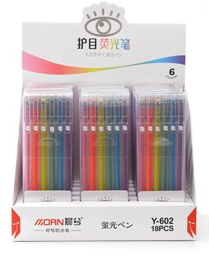 Yiwu Selection Morning stationery neuter pen eye protection highlighter creative color marker underline key marker pen thumbnail