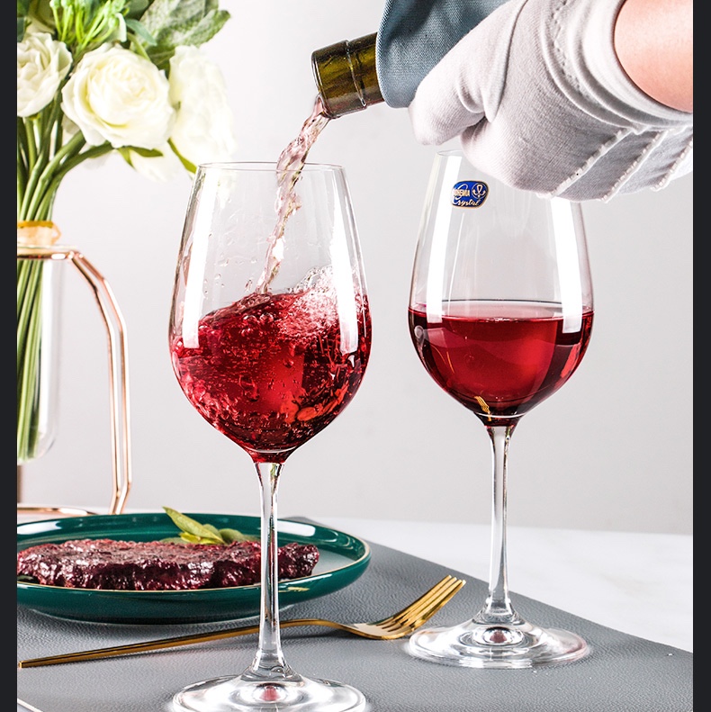 Crystalex, Czech imported lead-free crystal glass wine glass 40729/450 details Picture