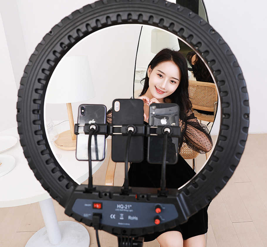21寸补光灯网红主播手机直播支架自拍环形美颜摄影打光灯