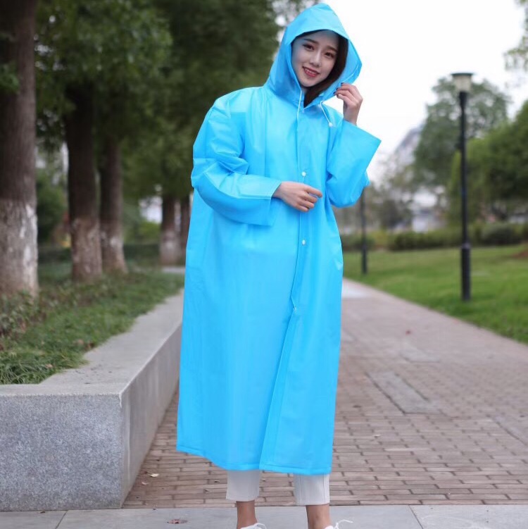 Adult outdoor hiking adult raincoat women EVA long windbreaker style raincoat non-disposable transparent raincoat rain gear Specification image