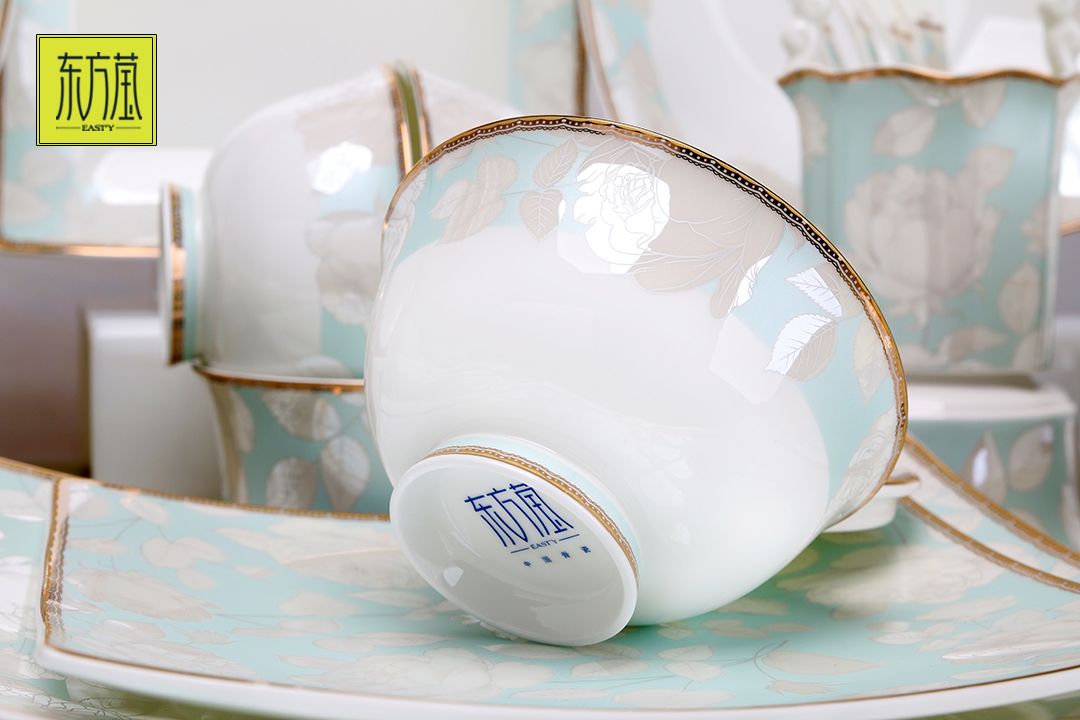 Yiwu Quality Dongfangying Bone China Tableware, high-end ceramic dinner plate set Specification image