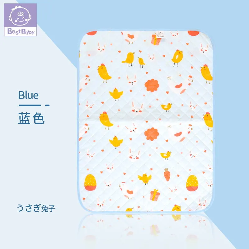 Foreign trade baby diaper pads, breathable and washable, milk thread anti-urine pads, cartoon leak-proof baby care pads detail image 4