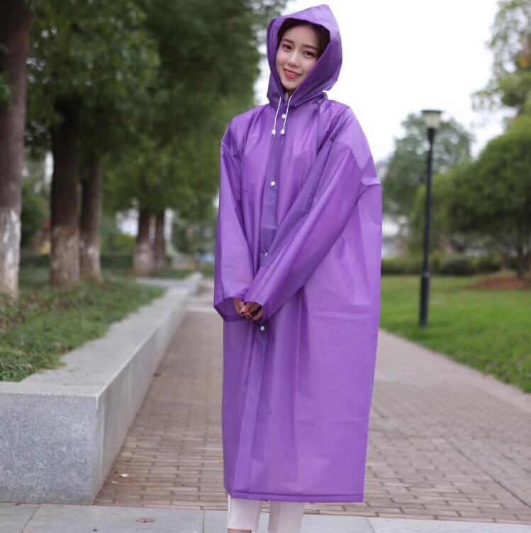 Adult outdoor hiking adult raincoat women EVA long windbreaker style raincoat non-disposable transparent raincoat rain gear Application Scenario