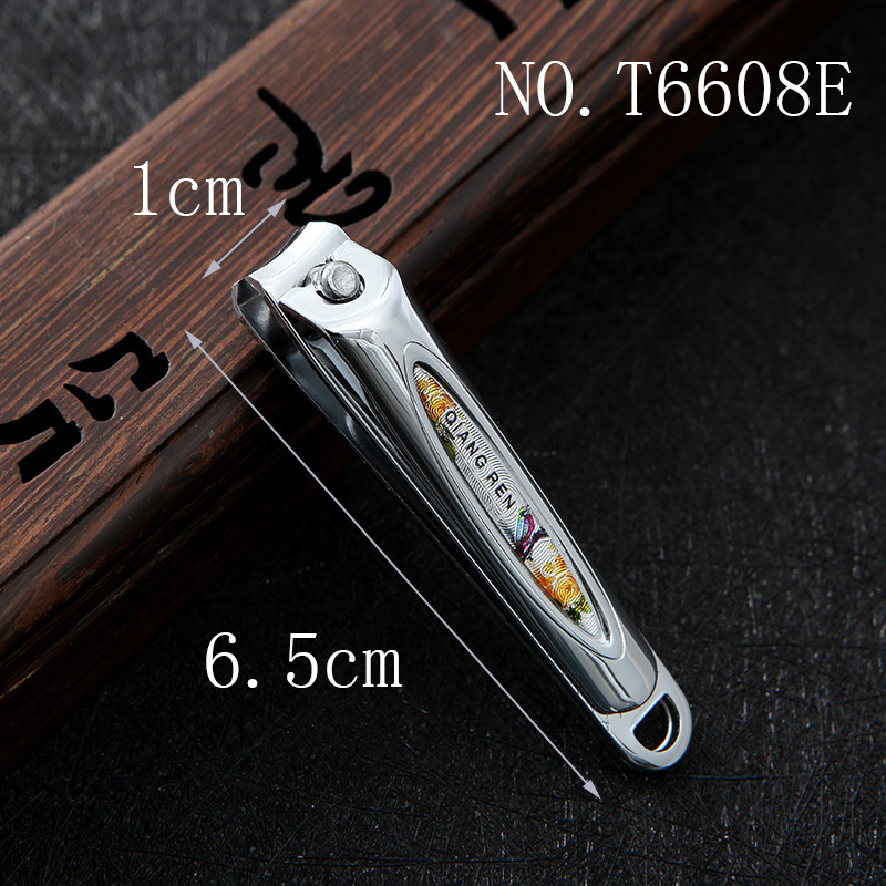 Genuine Qiangren T6608E flat-mouthed nail clippers gift box, high-end nail clippers, 2-yuan store nail clippers wholesale details Picture