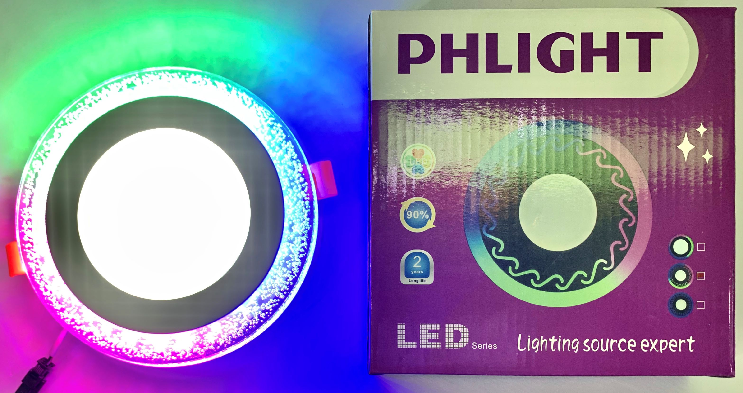 LED color panel light-气泡详情图2